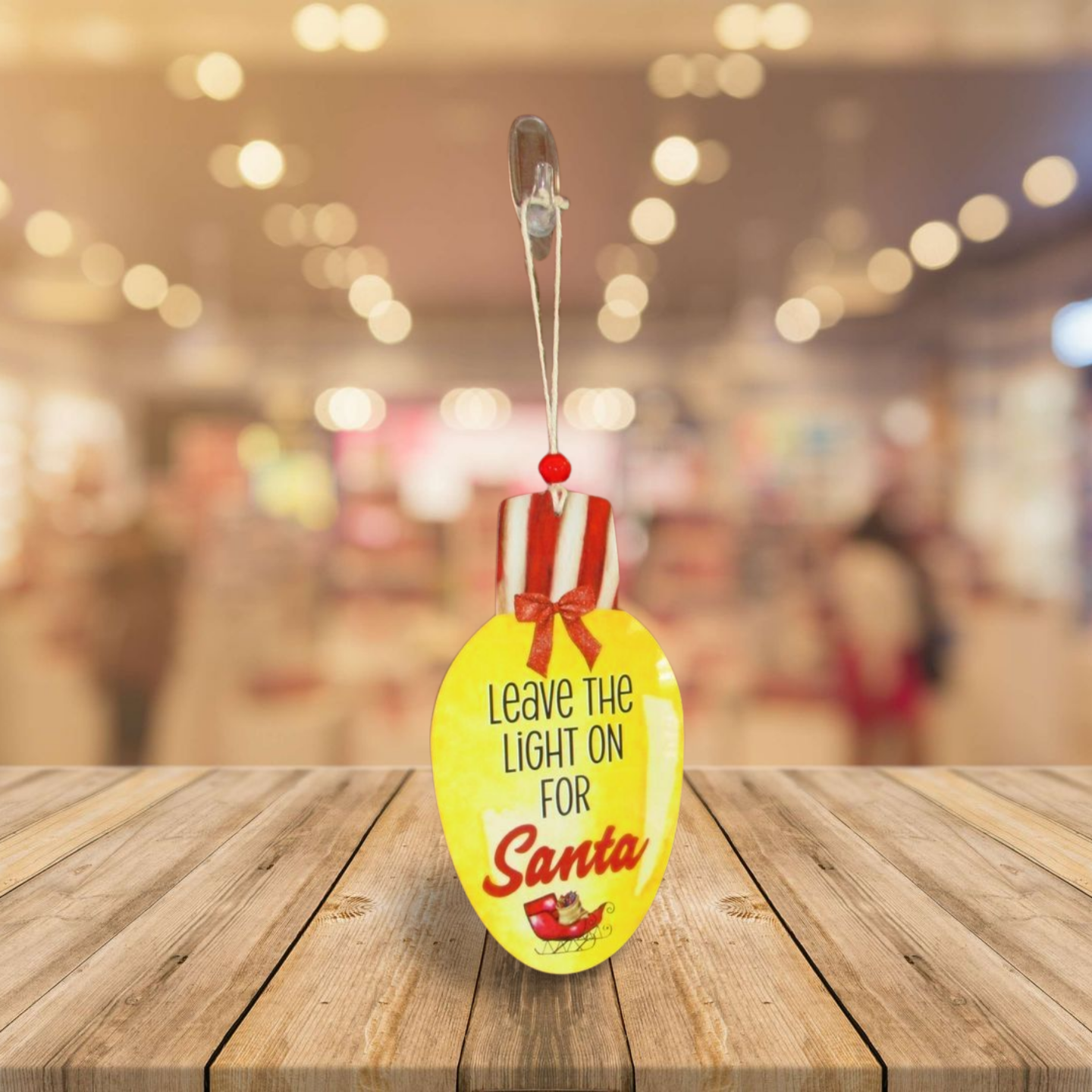 Light Bulb Shaped Sublimated Door Hanger