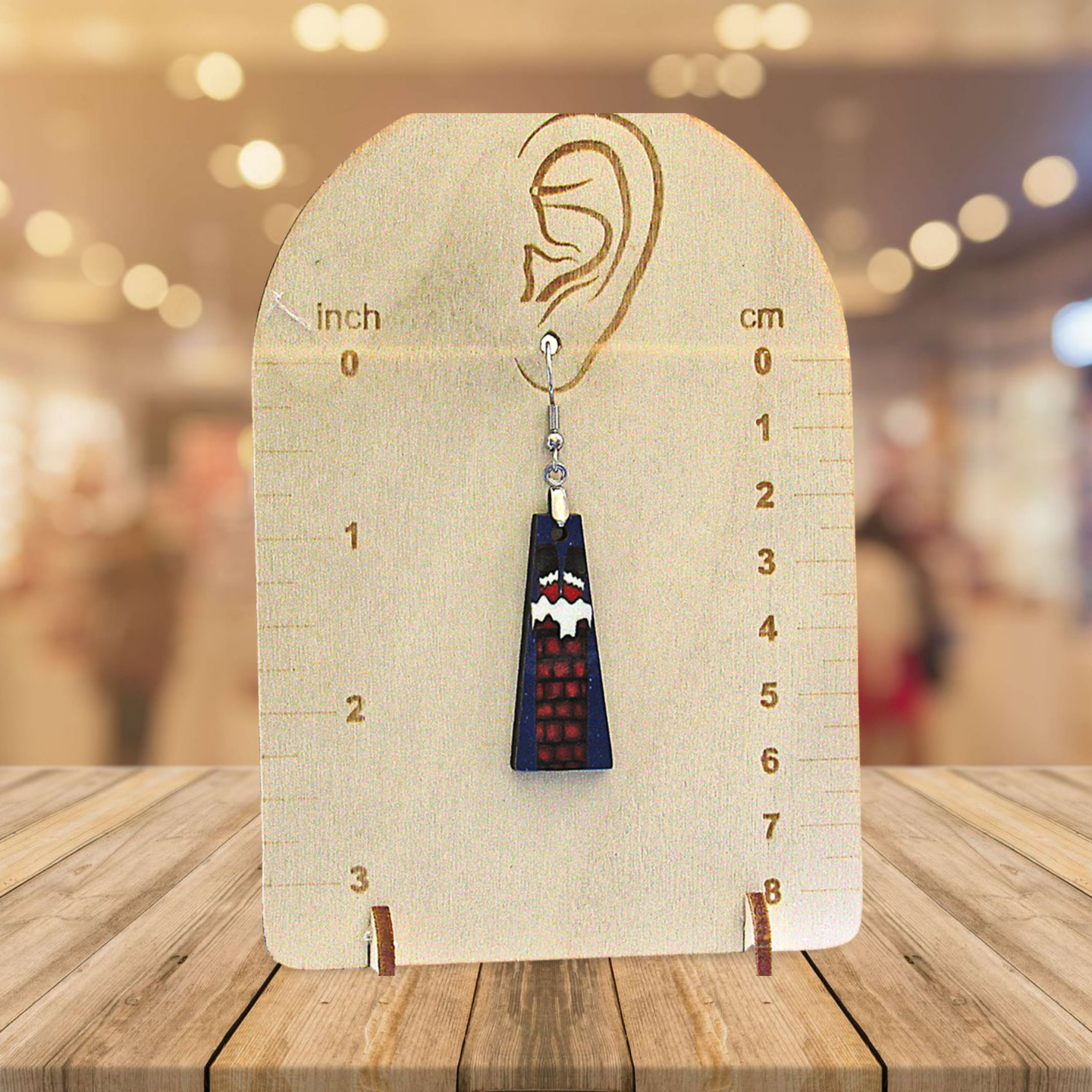 Modern Bar Shaped Sublimated Earring