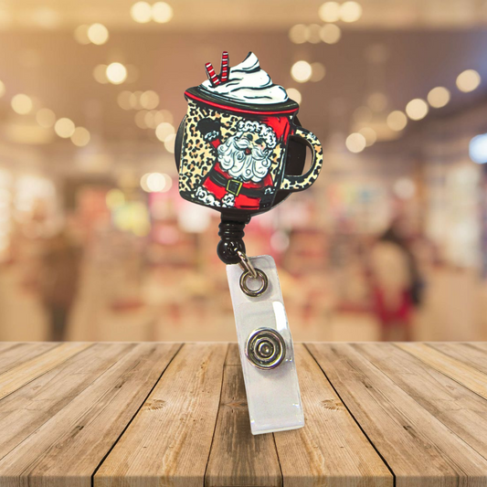 Latte Mug Shaped Sublimated Badge Reel