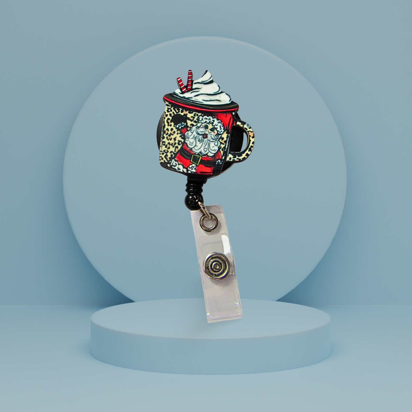 Latte Mug Shaped Sublimated Badge Reel
