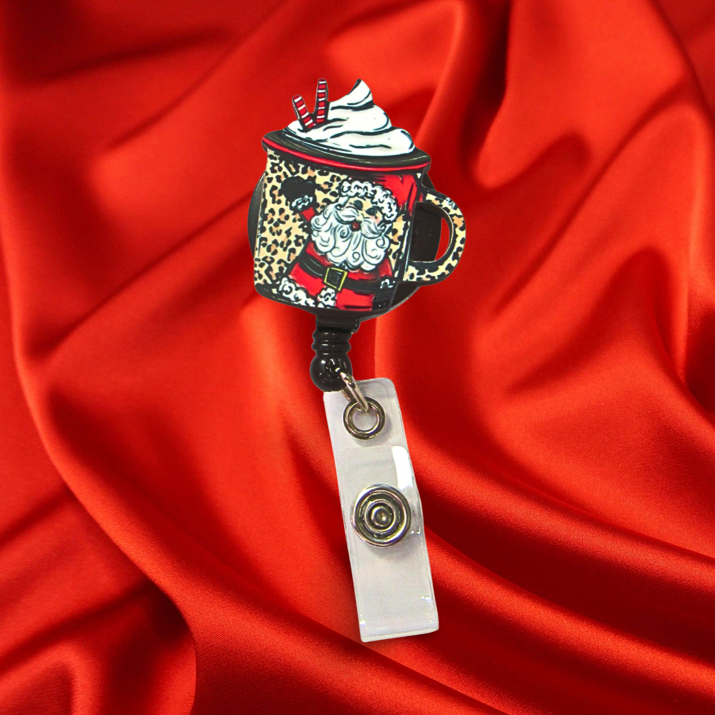 Latte Mug Shaped Sublimated Badge Reel