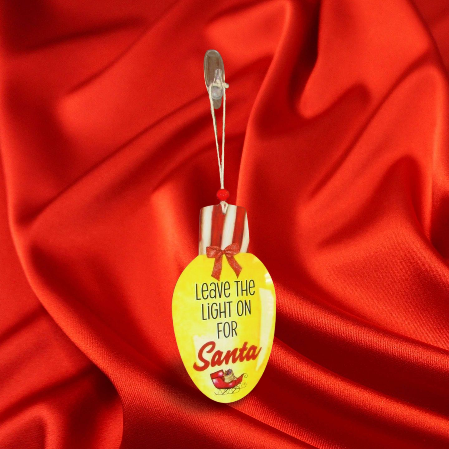 Light Bulb Shaped Sublimated Door Hanger