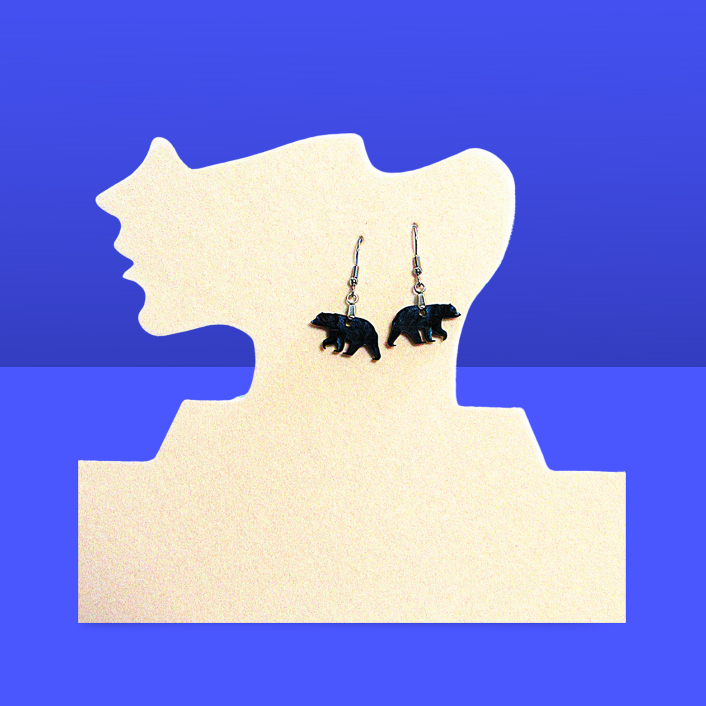 Bear Shaped Sublimated Earrings