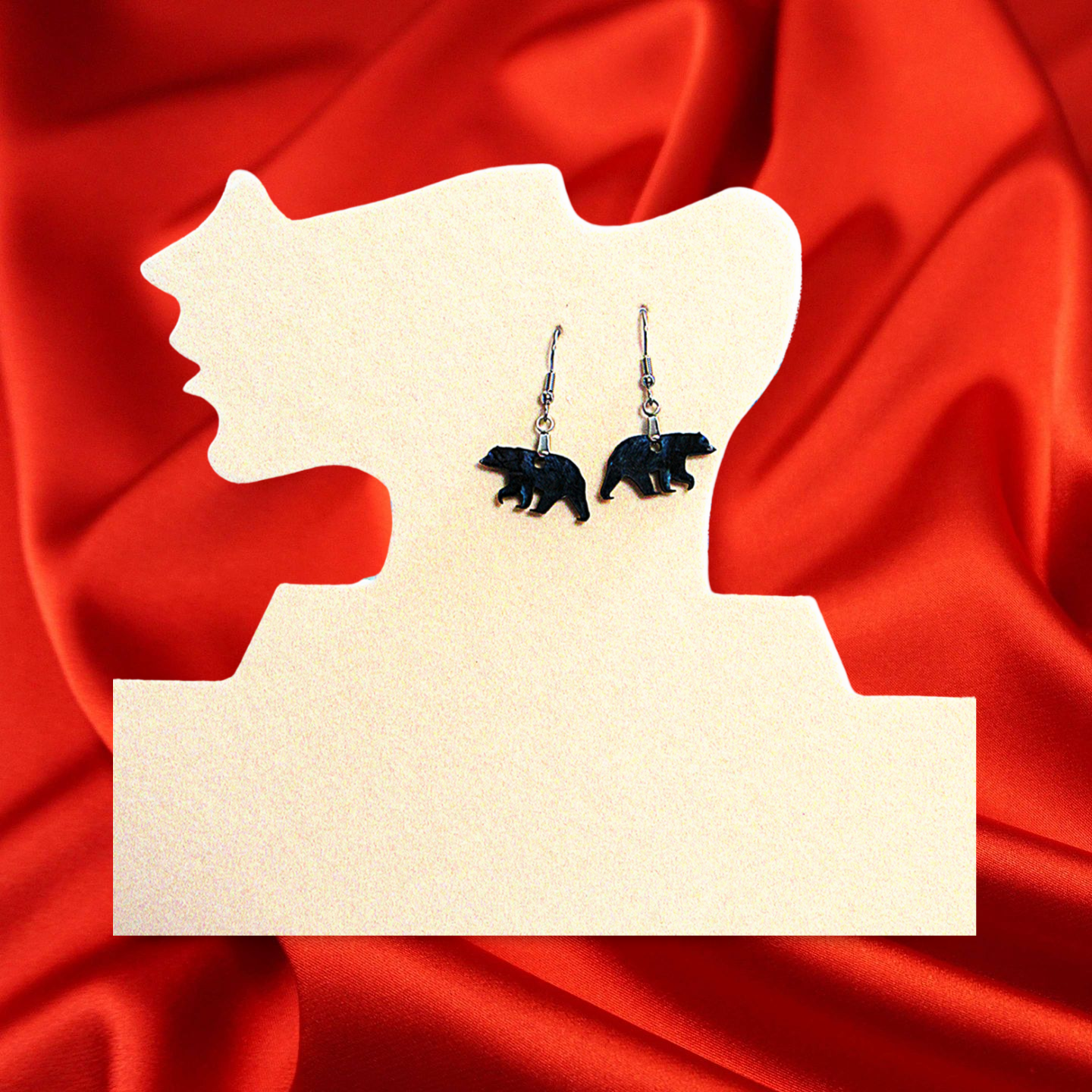 Bear Shaped Sublimated Earrings