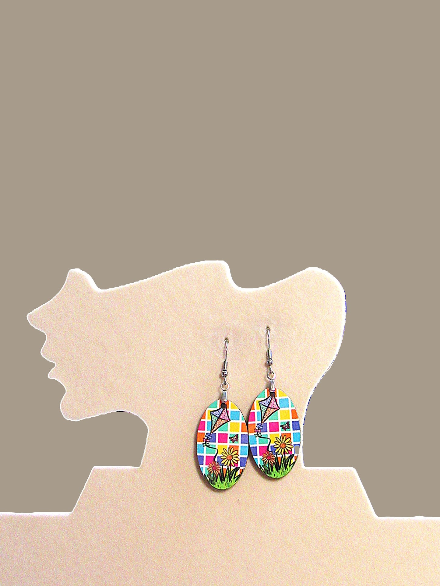 Oval Shaped Sublimated Earrings