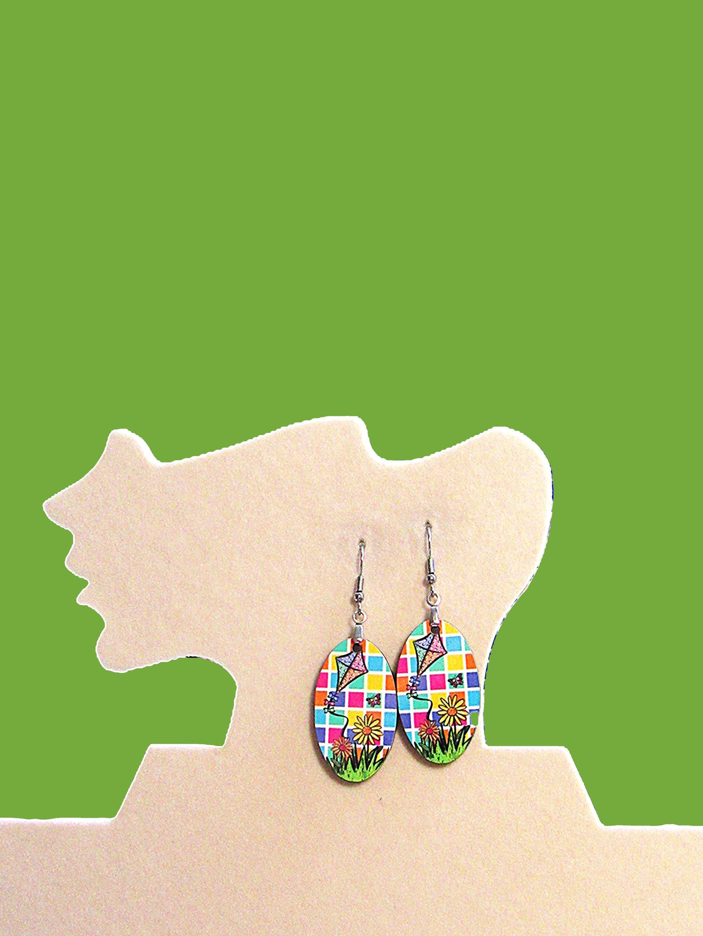 Oval Shaped Sublimated Earrings