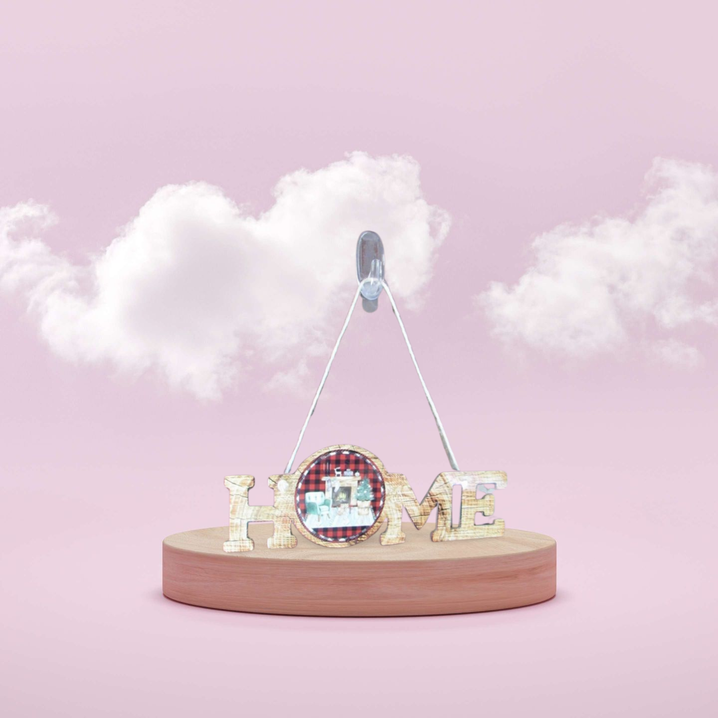 Home Word Shaped Sublimated Door Hanger