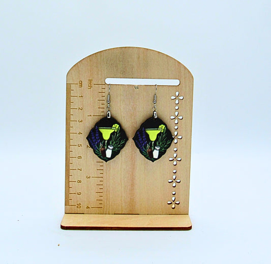 MDF-Fancy Diamond Shaped Sublimated Earring 1.5 inch