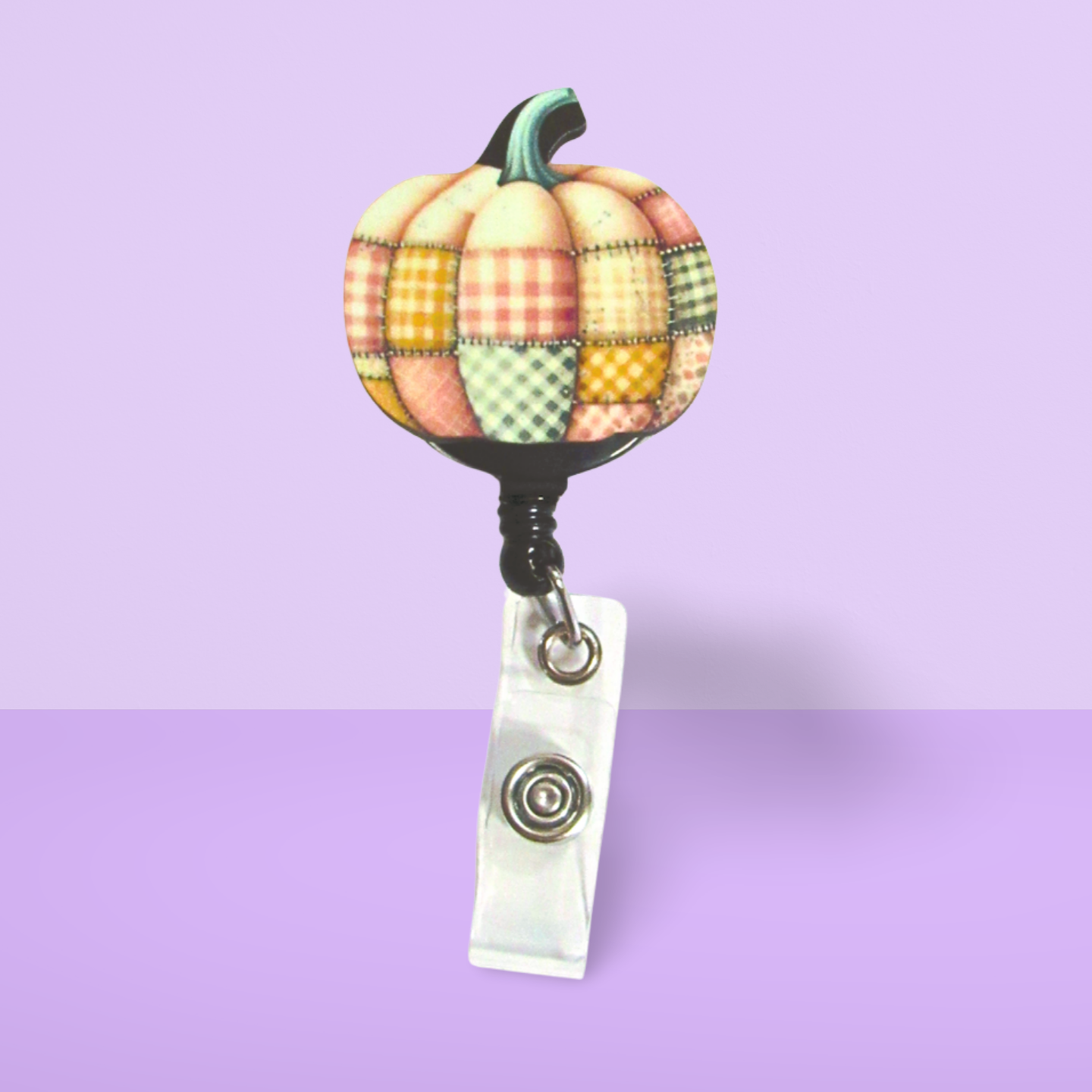 Pumpkin Shaped Sublimated Badge Reel