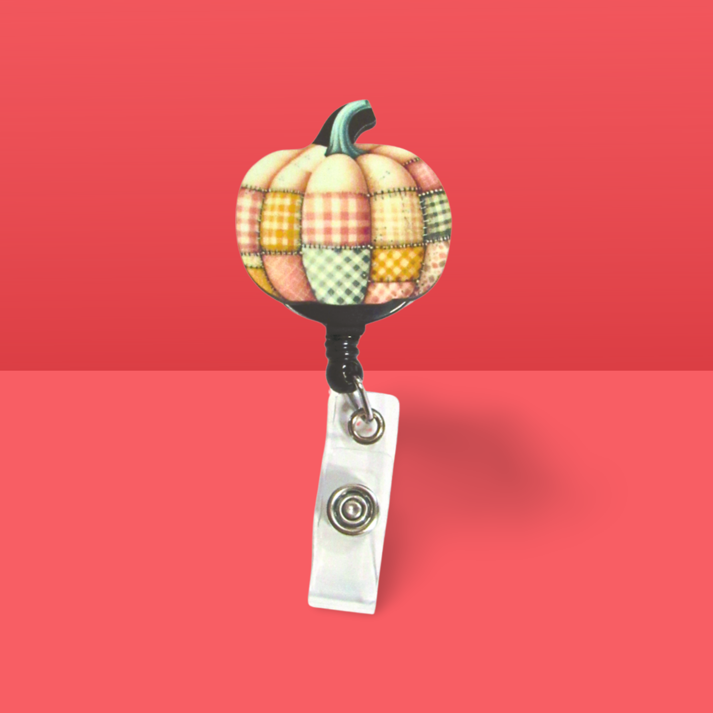 Pumpkin Shaped Sublimated Badge Reel