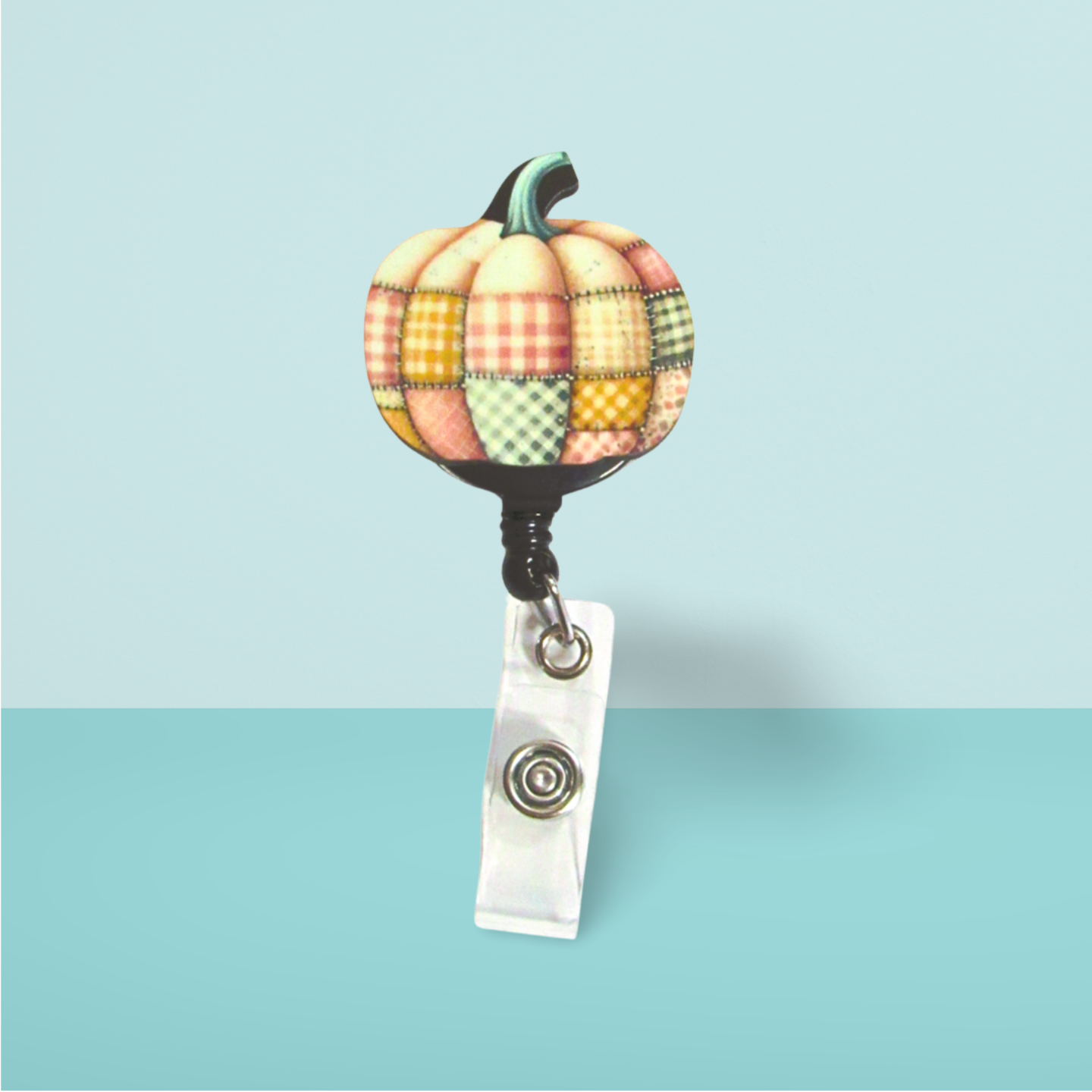 Pumpkin Shaped Sublimated Badge Reel