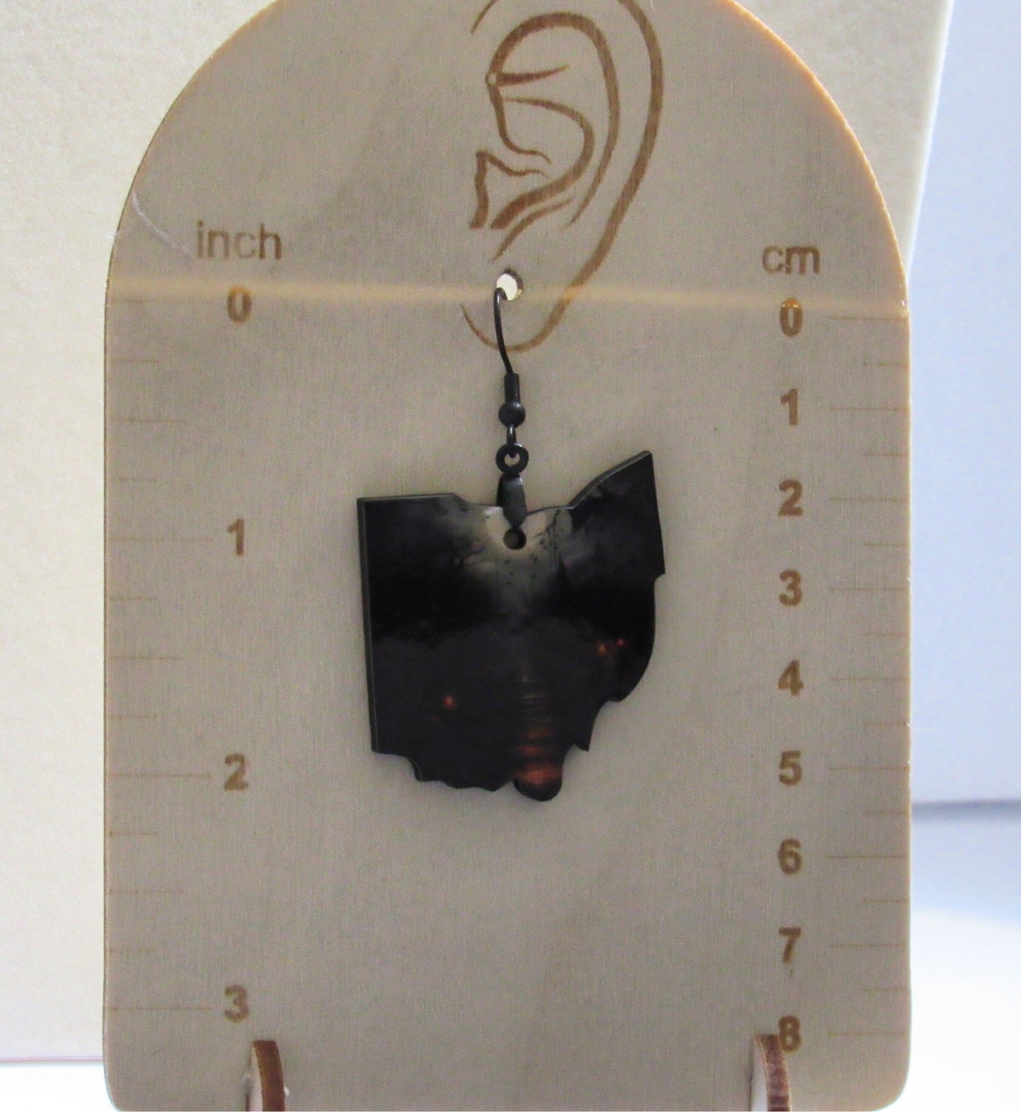 Ohio Shaped Sublimated Earrings