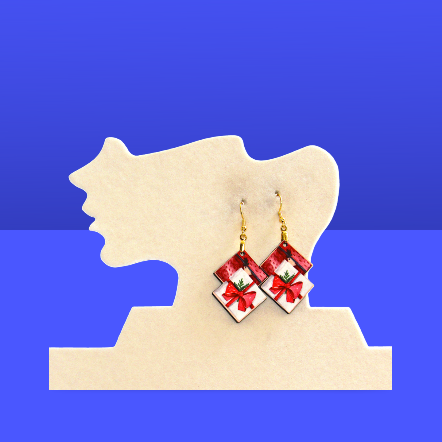 Double Boho Shaped Sublimated Earrings
