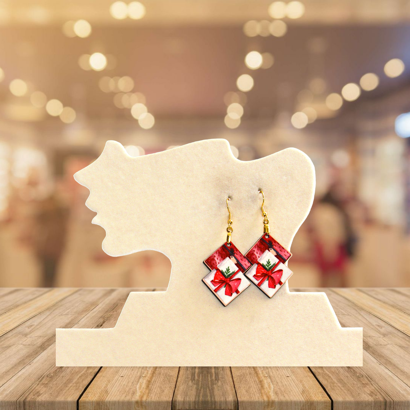Double Boho Shaped Sublimated Earrings