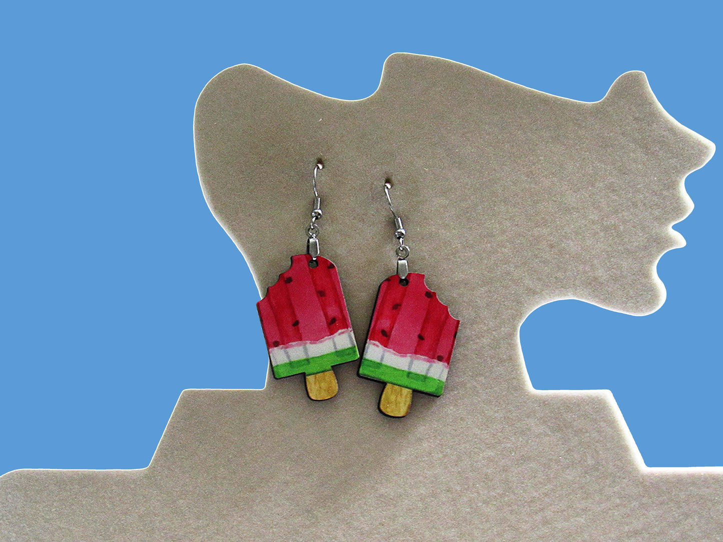 Popsicle Shaped Sublimaented Earrings