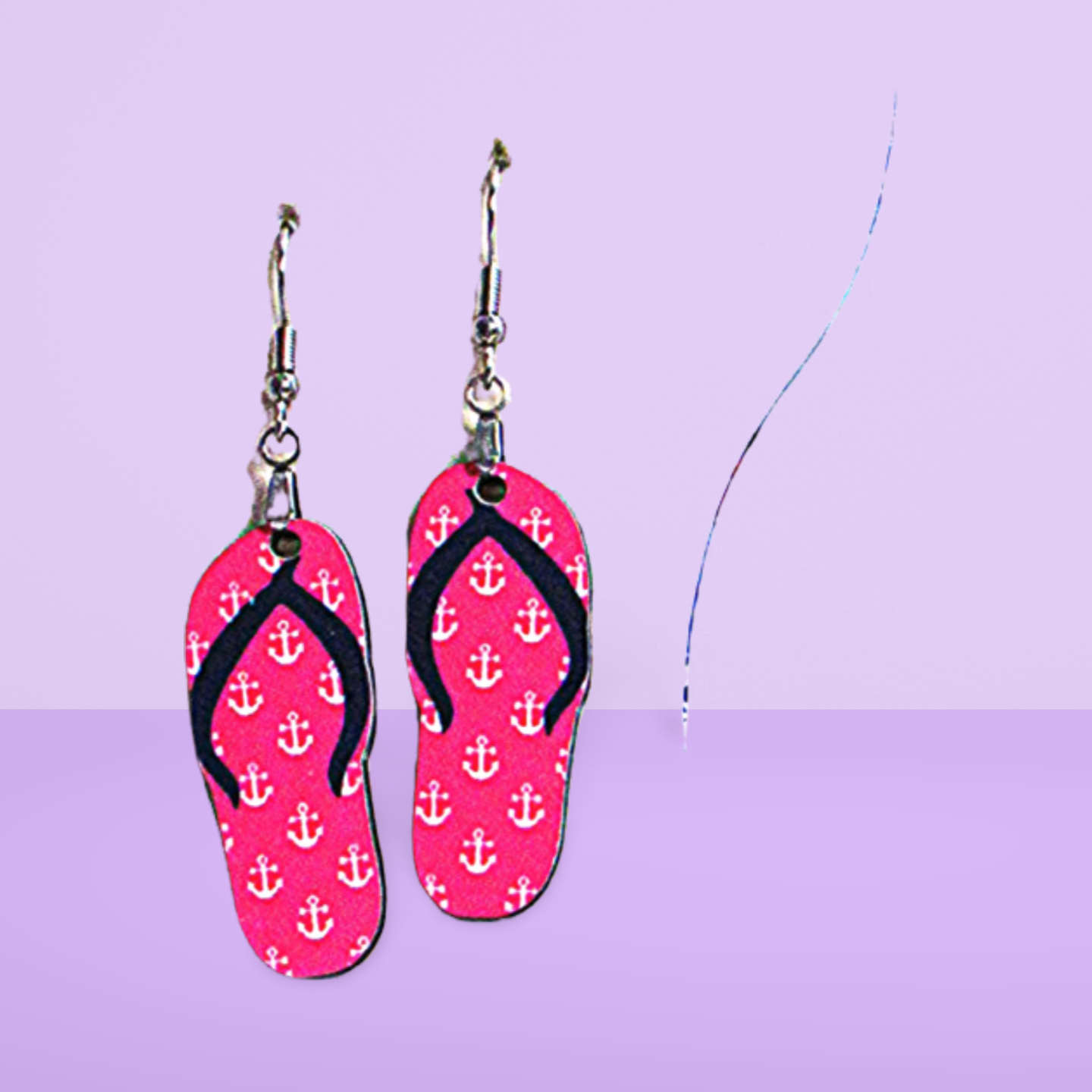 Flip Flop Shaped Sublimated Earrings
