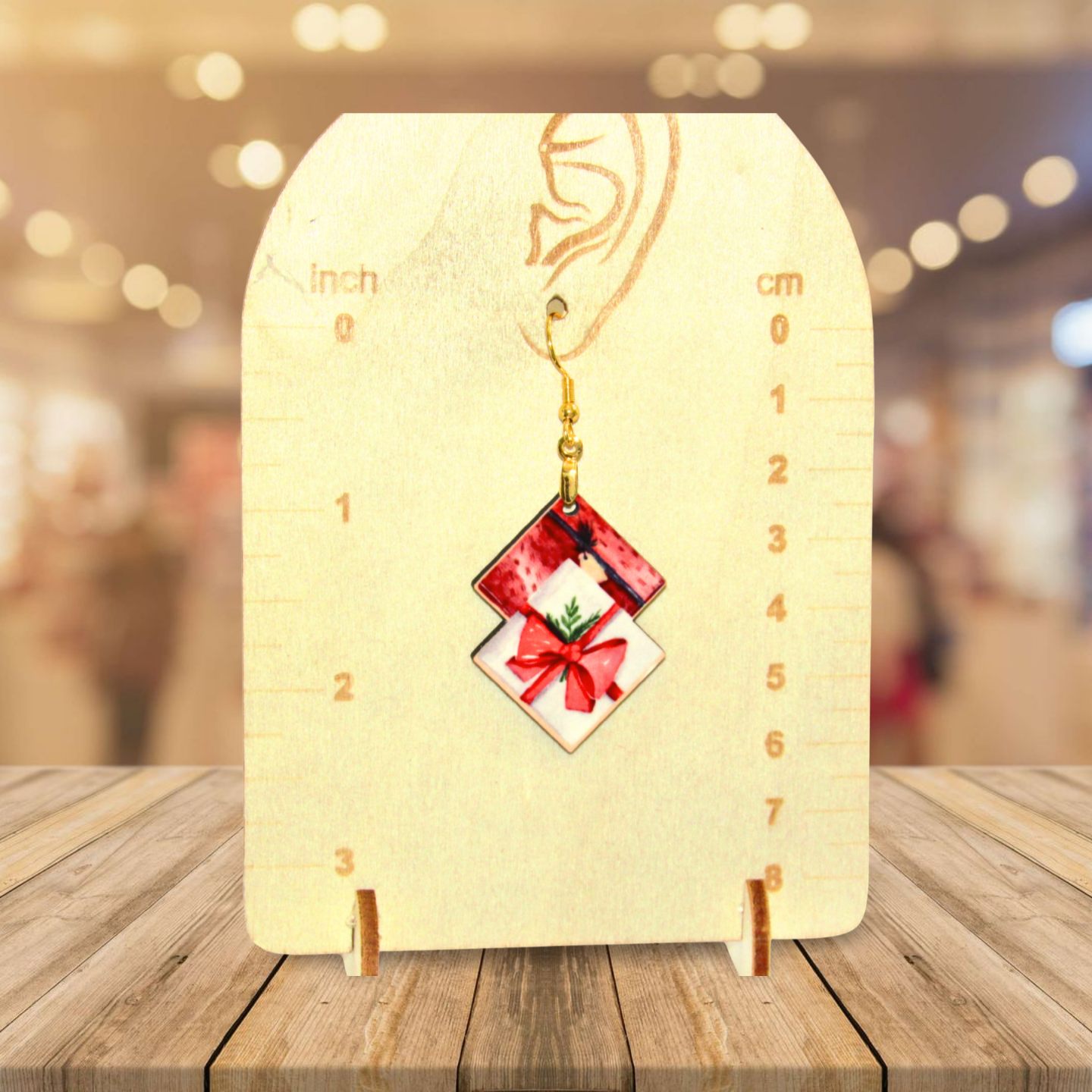 Double Boho Shaped Sublimated Earrings