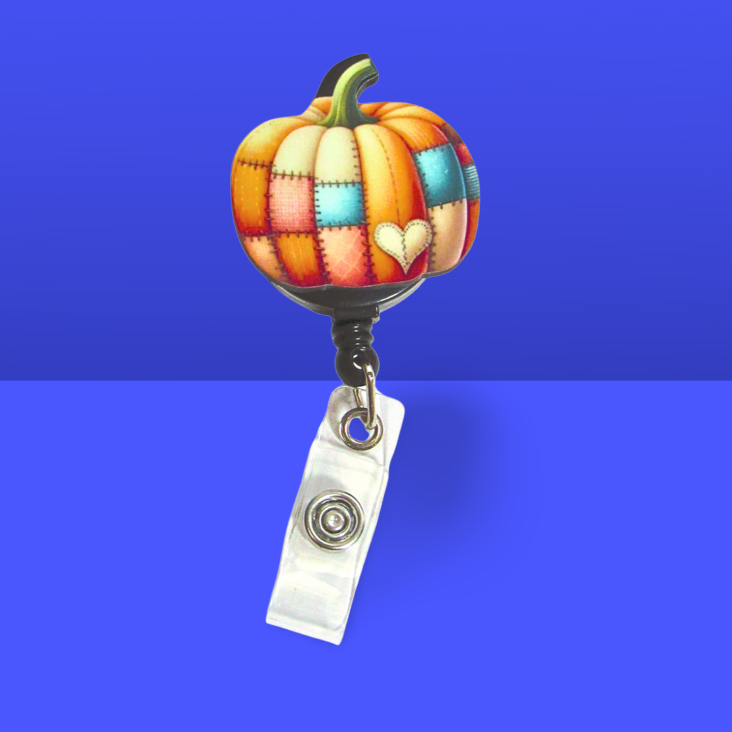 Pumpkin Shaped Sublimated Badge Reel