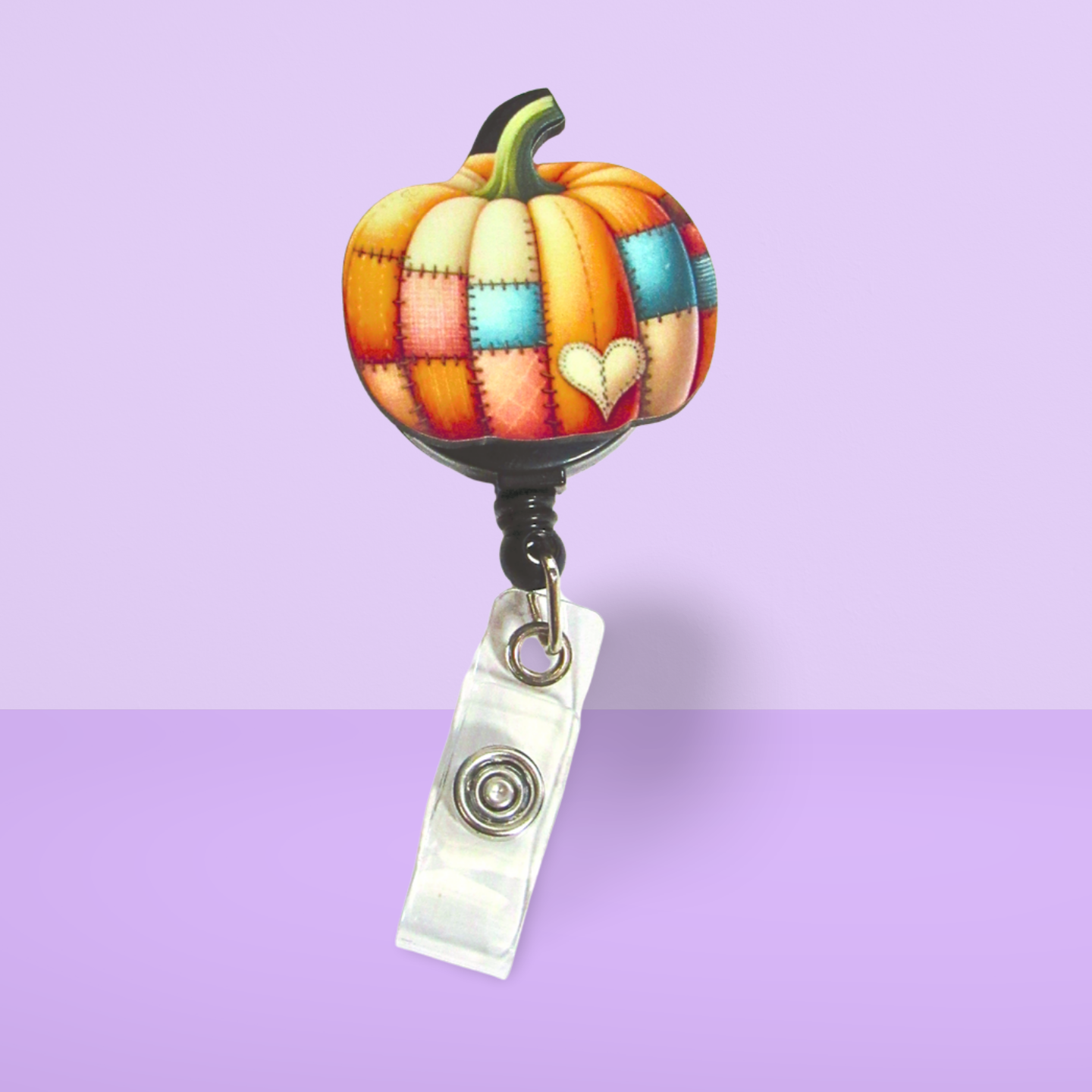 Pumpkin Shaped Sublimated Badge Reel