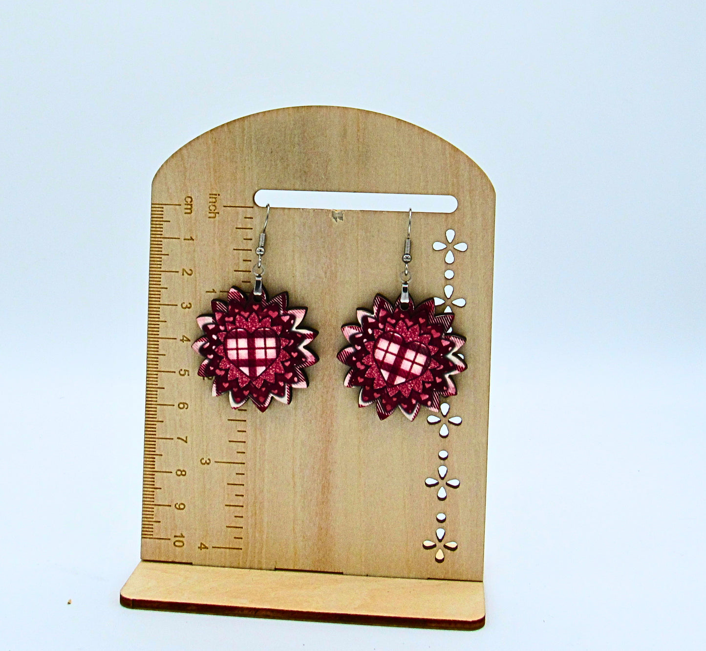 MDF-Sunflower Shaped Sublimated Earrings 1.5 inch