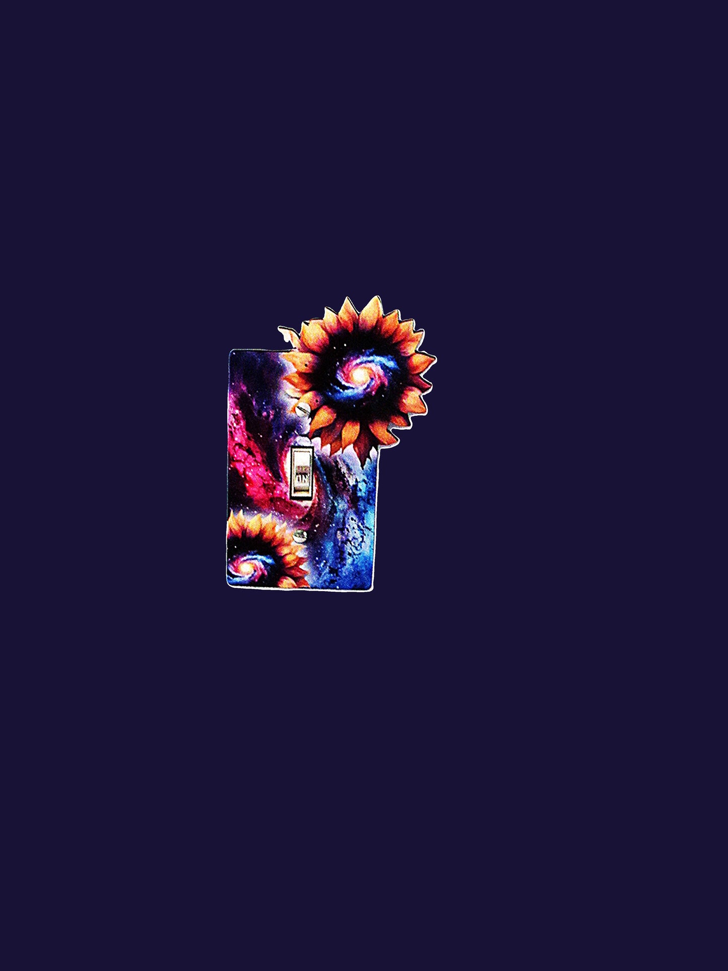 Flower Shaped Sublimated Light Switch Plate