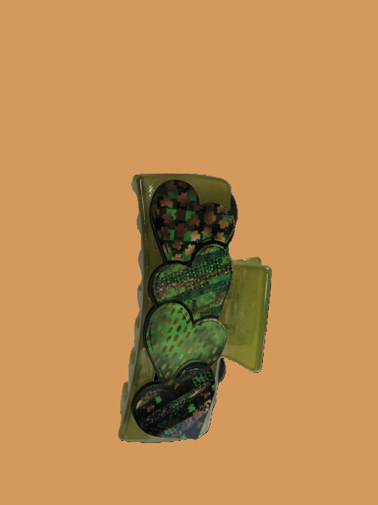 Heart Shaped Sublimated Hair Clip Large