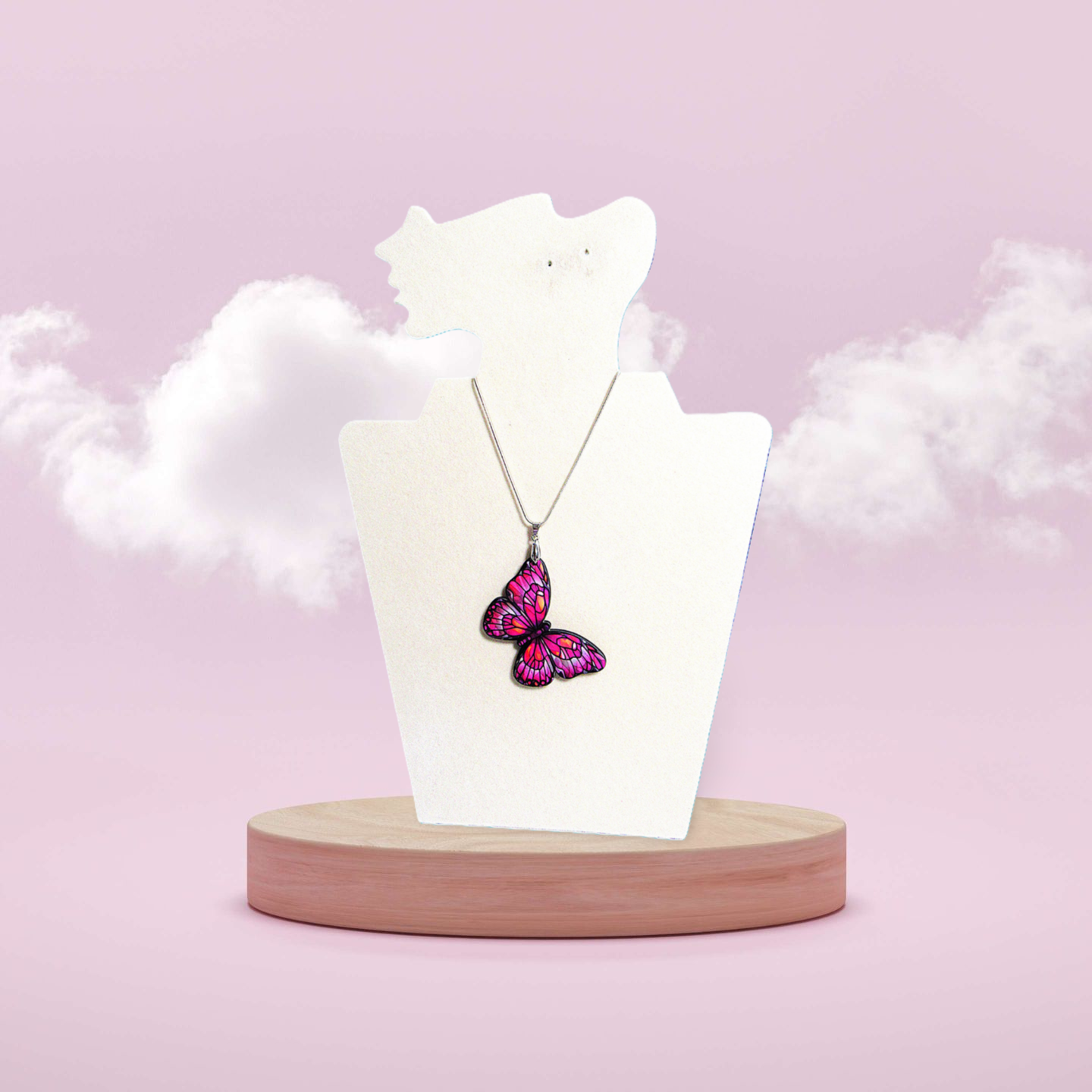 Butterfly Shaped Sublimated Necklace