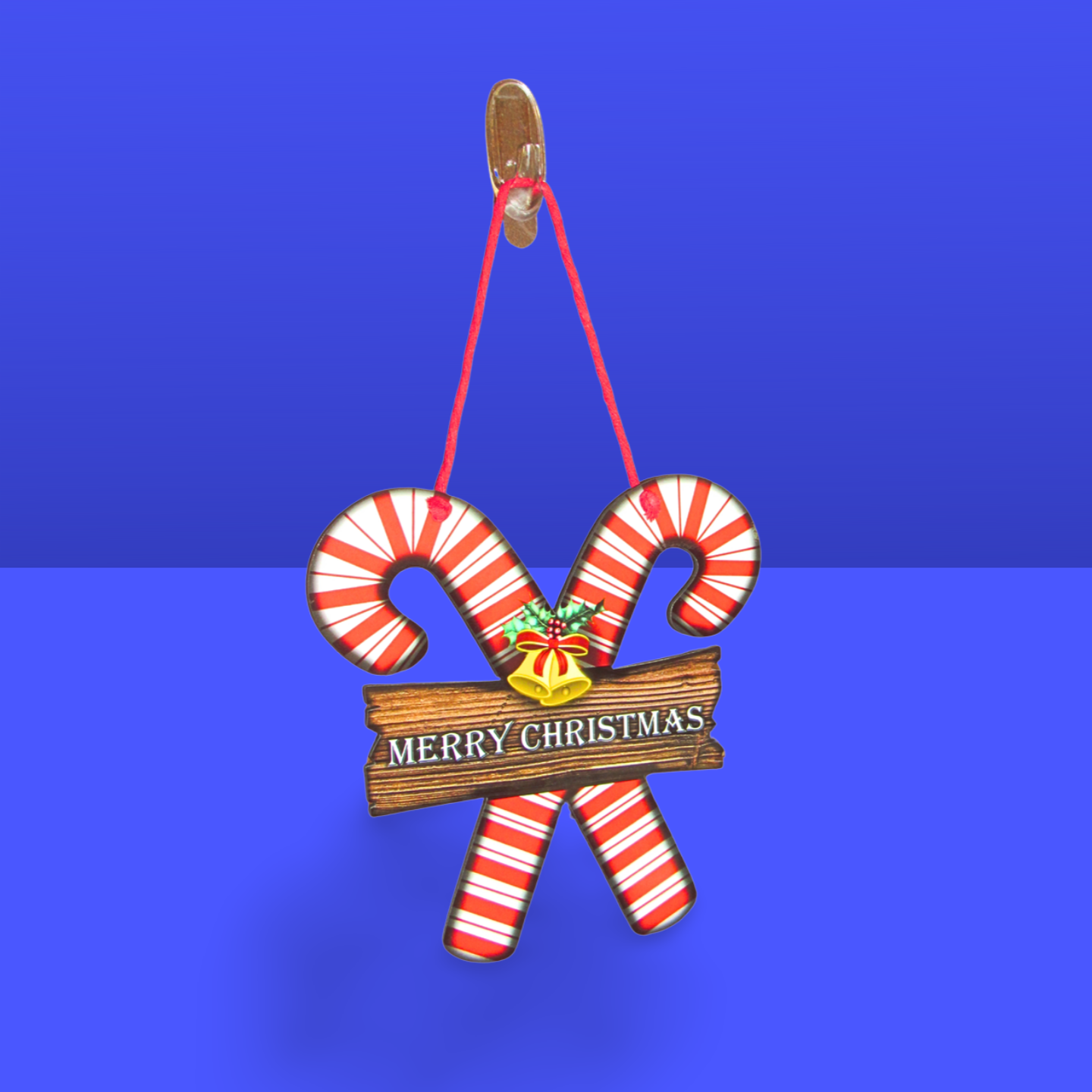 Candy Cane with Sign Shaped Sublimated Door Hanger