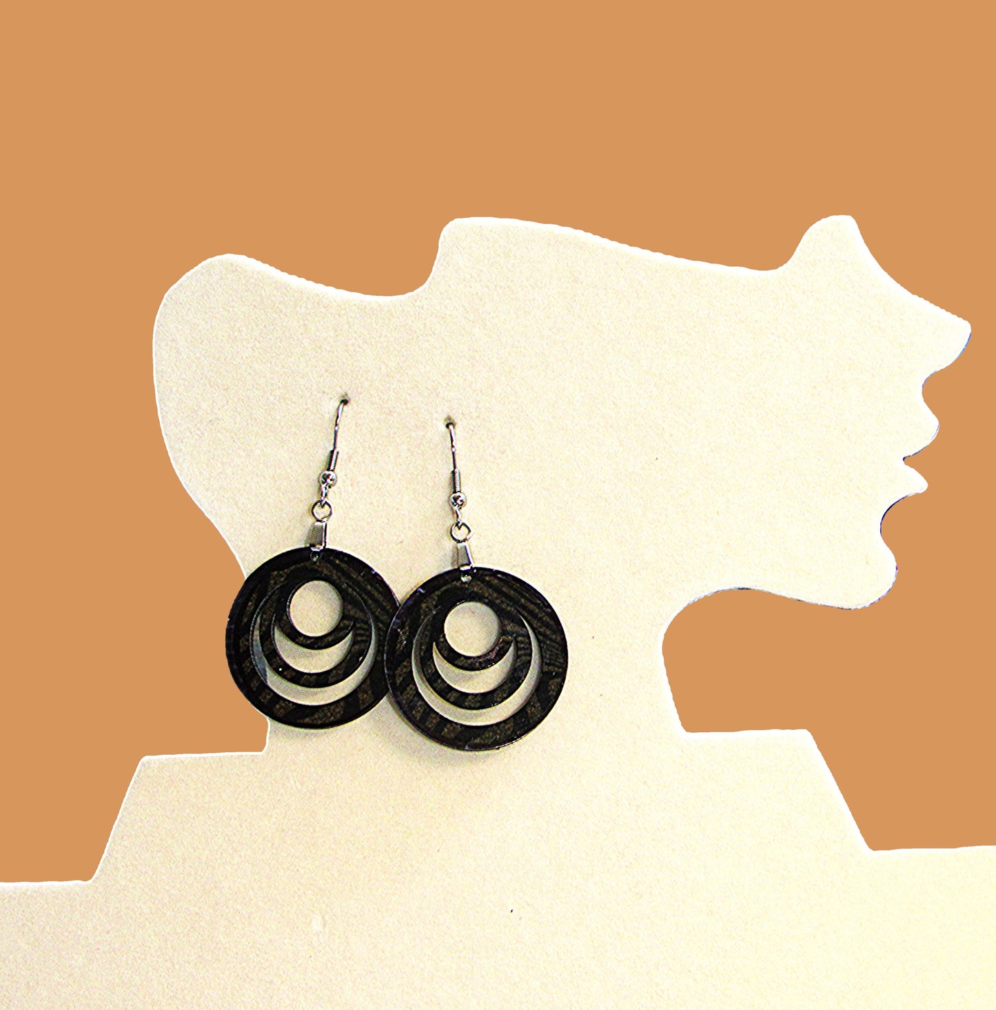 Open Circle Shaped Sublimated Earrings