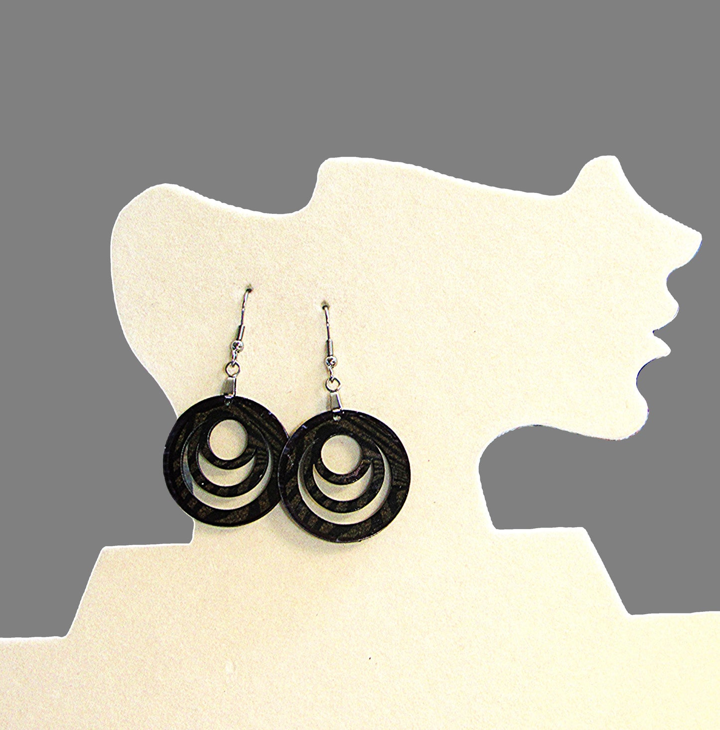 Open Circle Shaped Sublimated Earrings