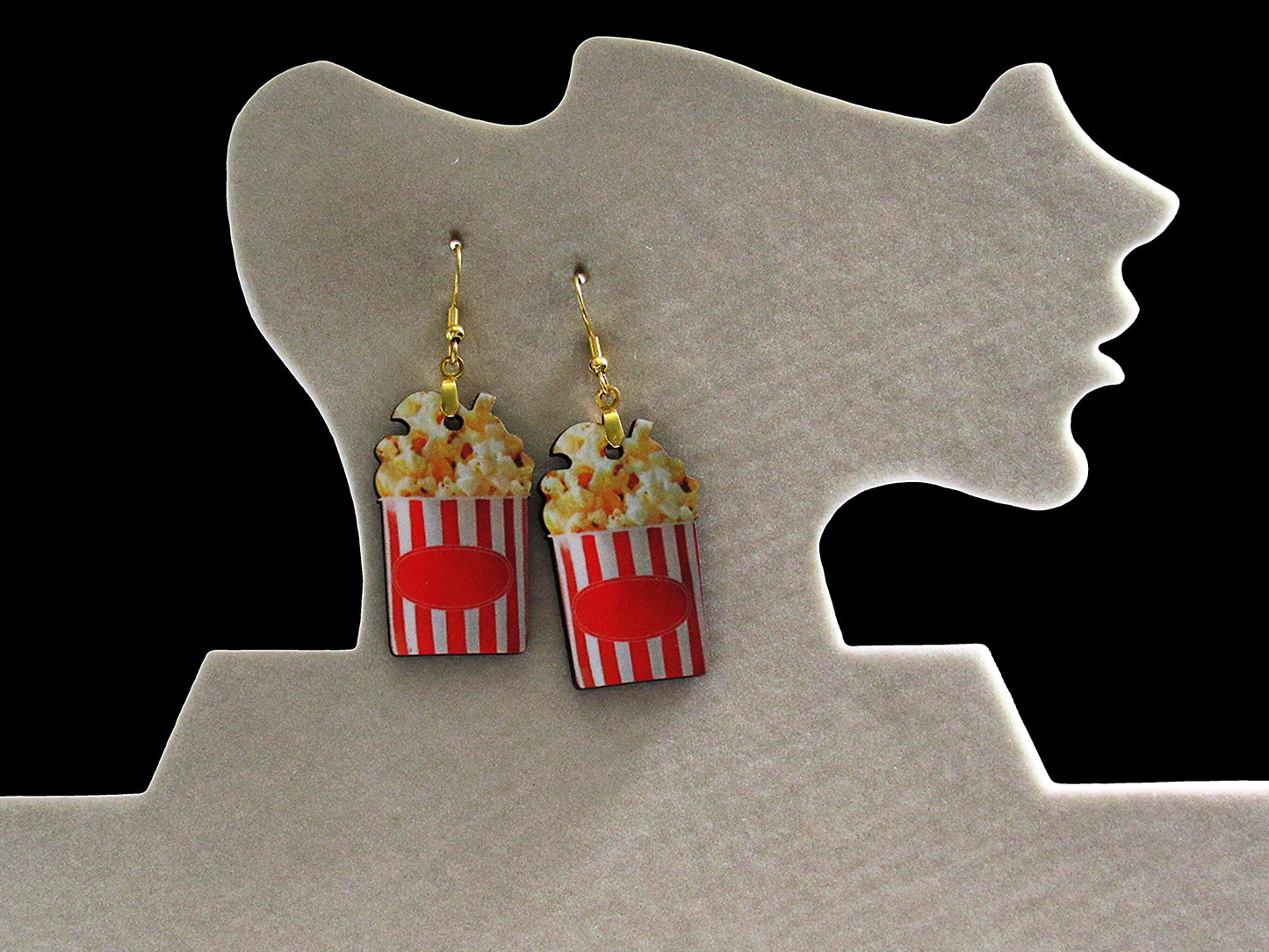 Popcorn Themed Sublimated Earrings
