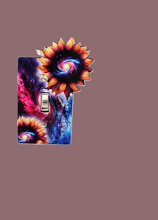 Flower Shaped Sublimated Light Switch Plate