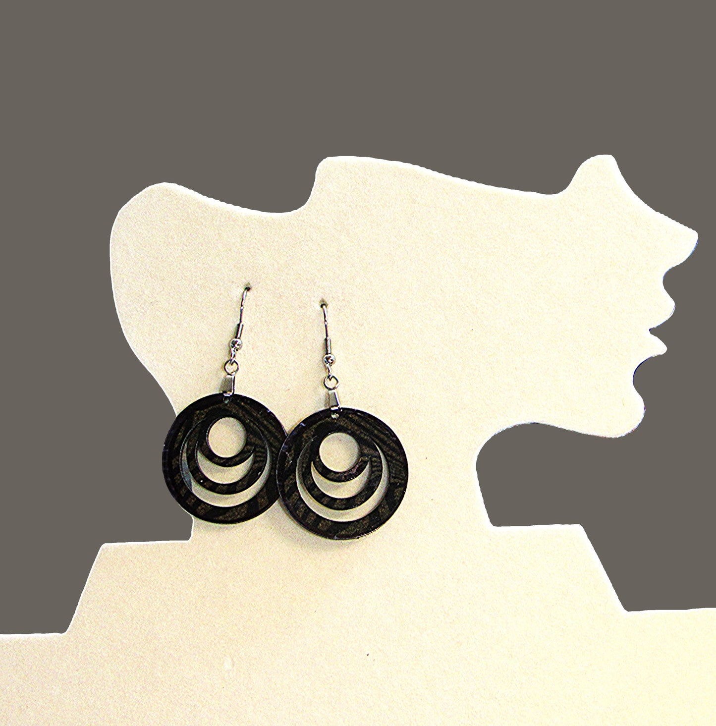 Open Circle Shaped Sublimated Earrings
