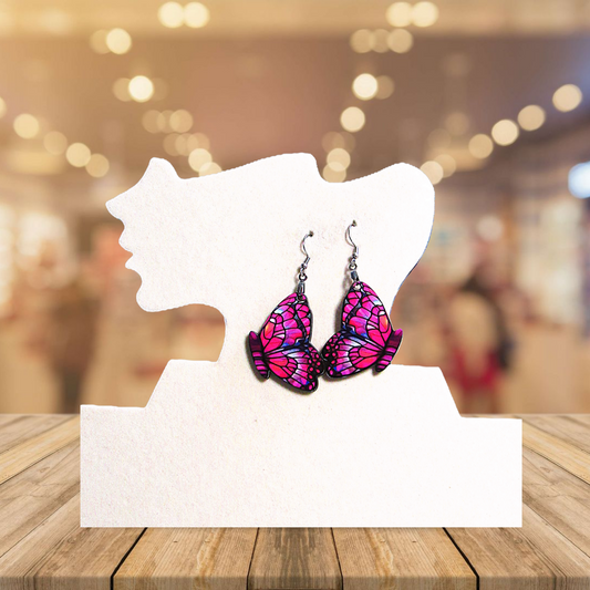 Butterfly Shaped Sublimated Earrings