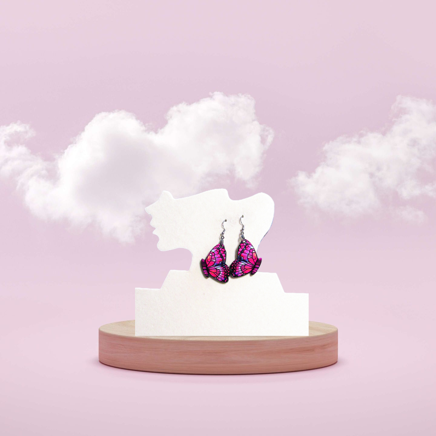 Butterfly Shaped Sublimated Earrings