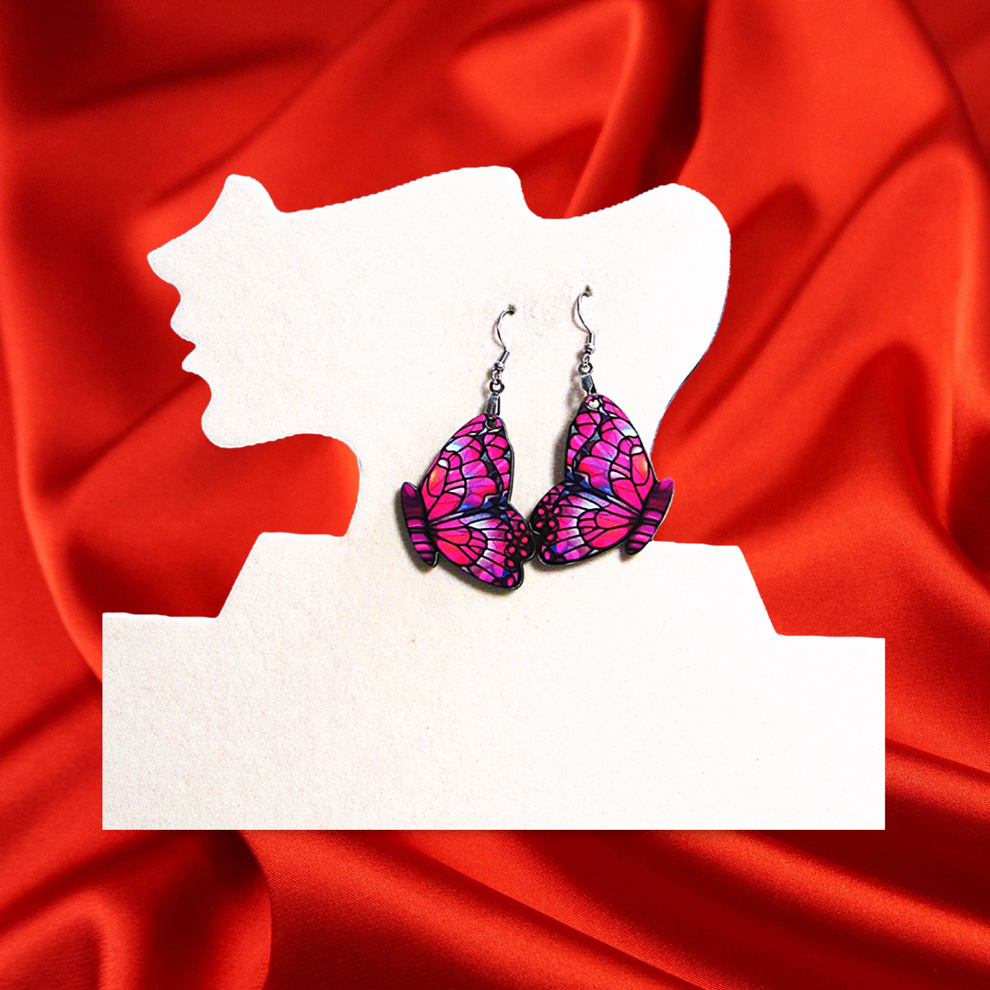 Butterfly Shaped Sublimated Earrings