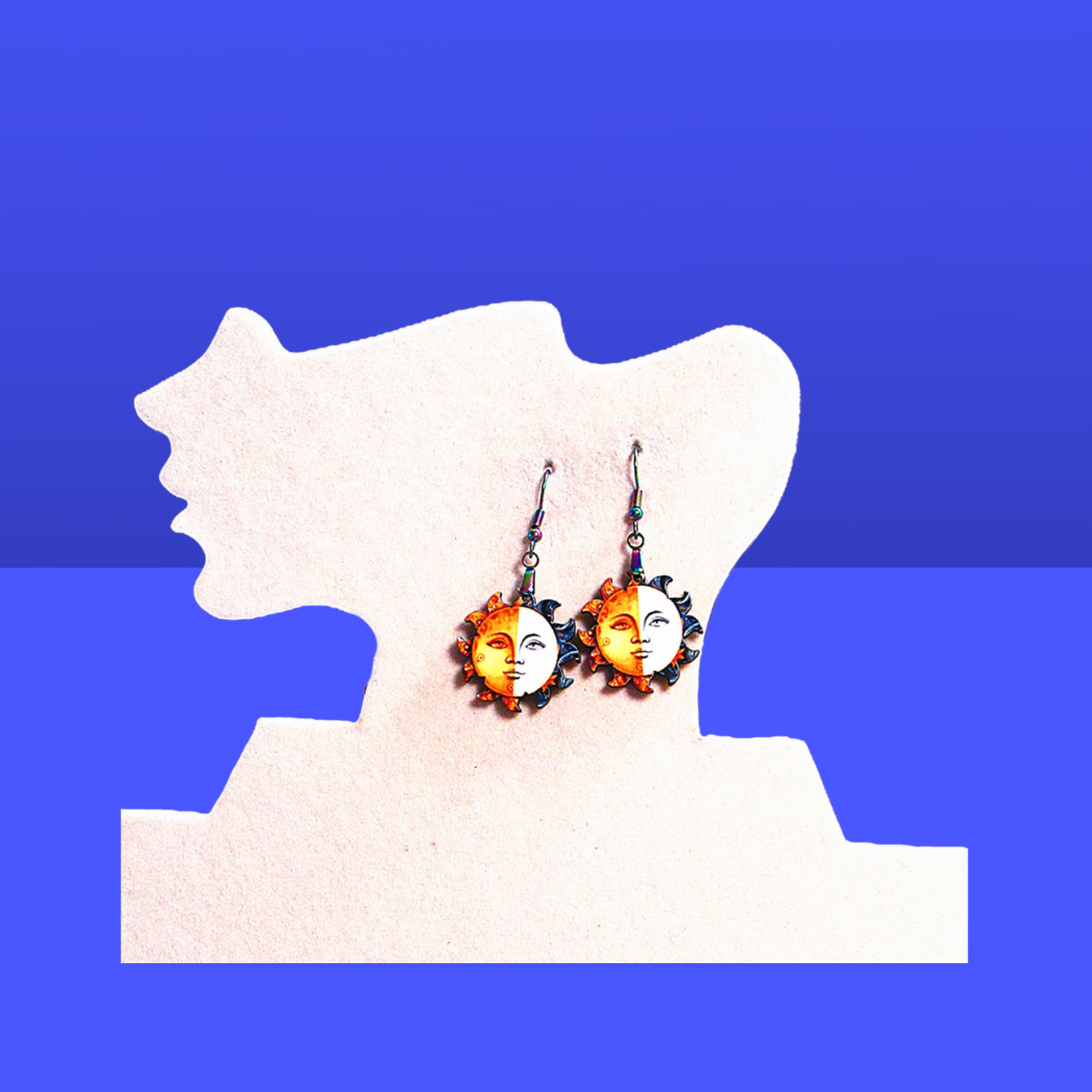 Sun Shaped Sublimated Earrings1 inch