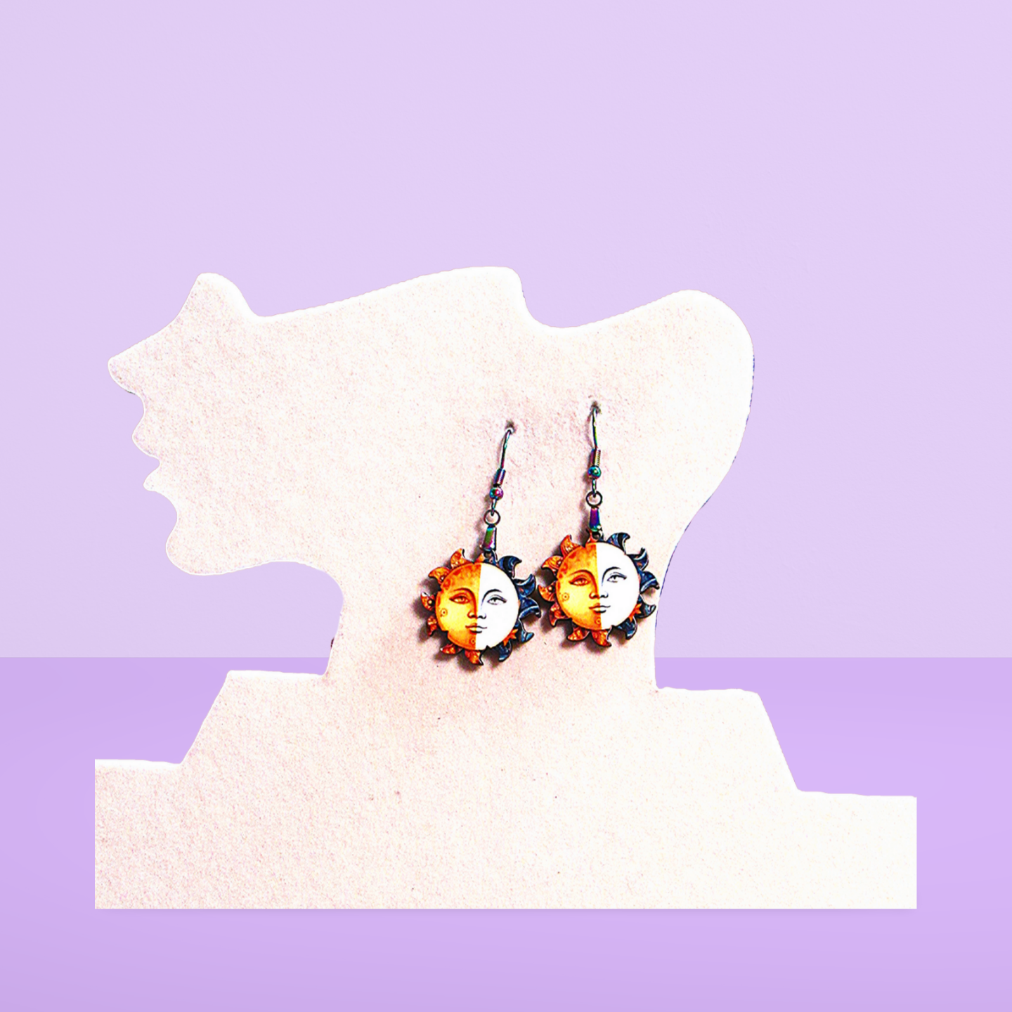 Sun Shaped Sublimated Earrings1 inch