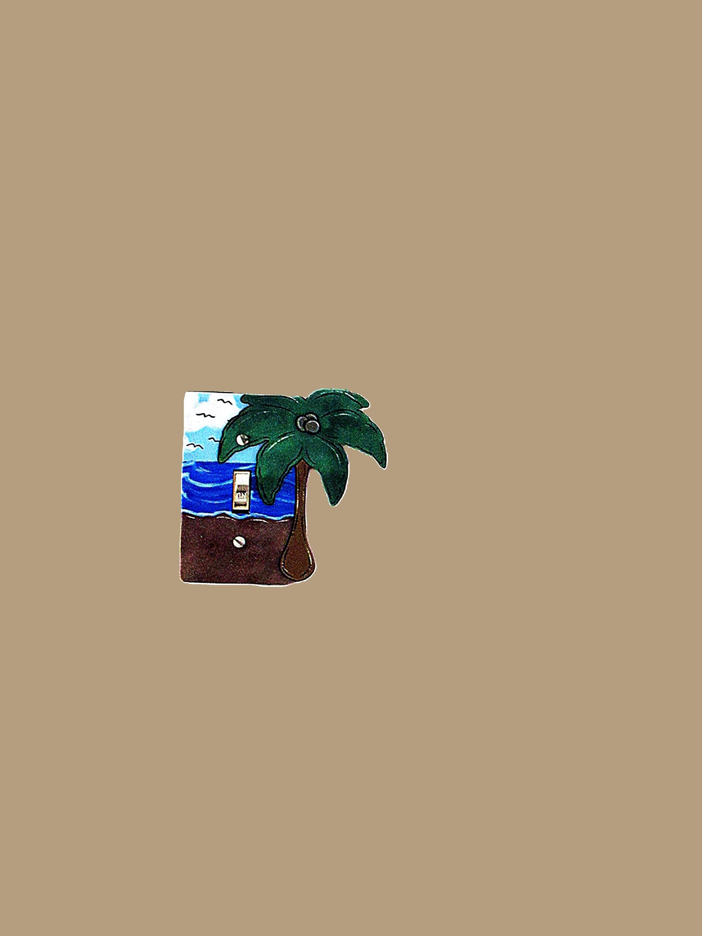 Palm Tree Shaped Sublimated Light Switch Cover