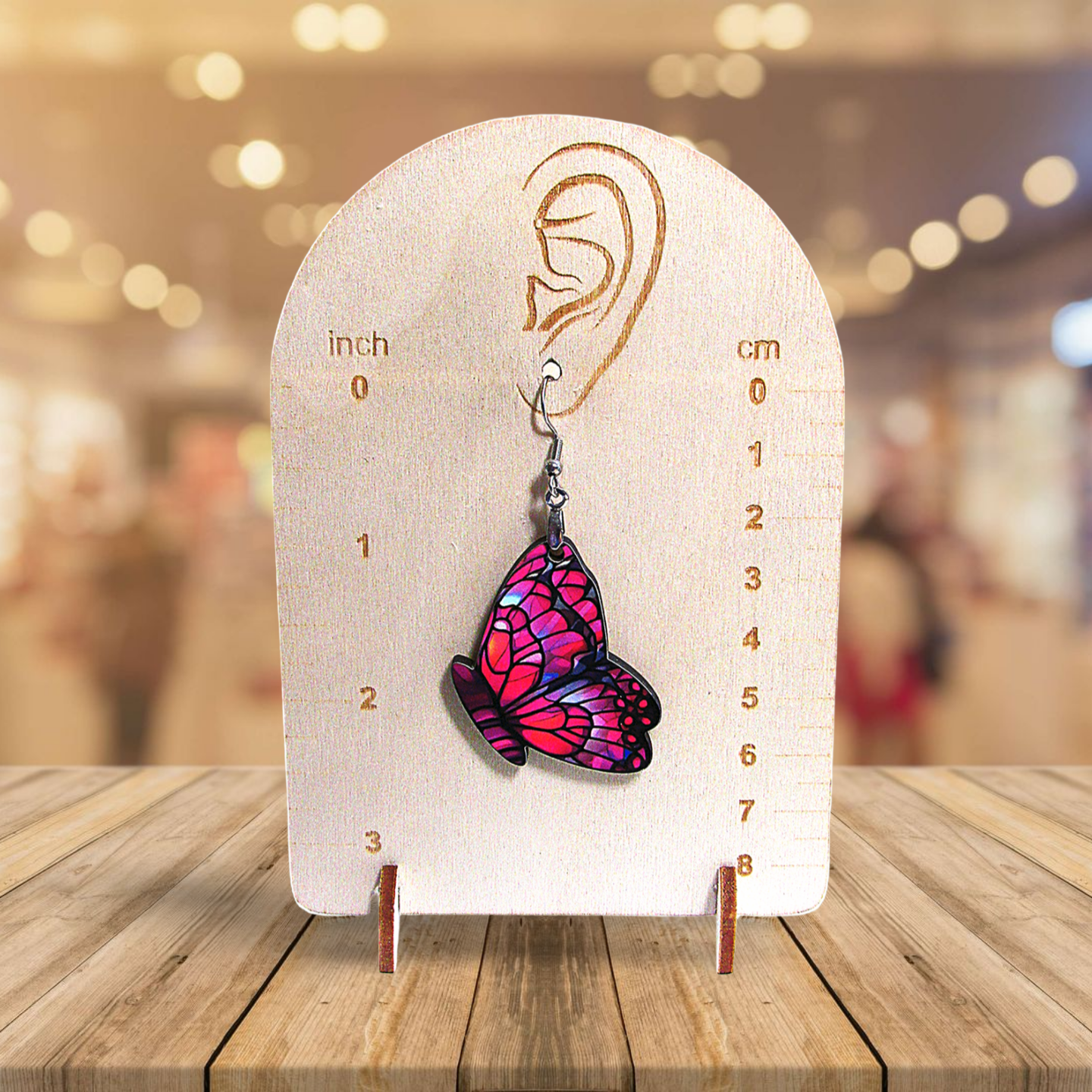 Butterfly Shaped Sublimated Earrings