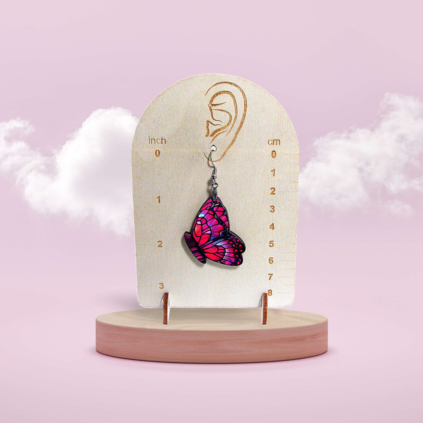 Butterfly Shaped Sublimated Earrings