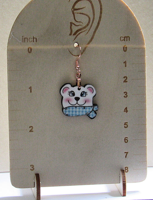 Polar Bear Shaped Sublimated Earrings