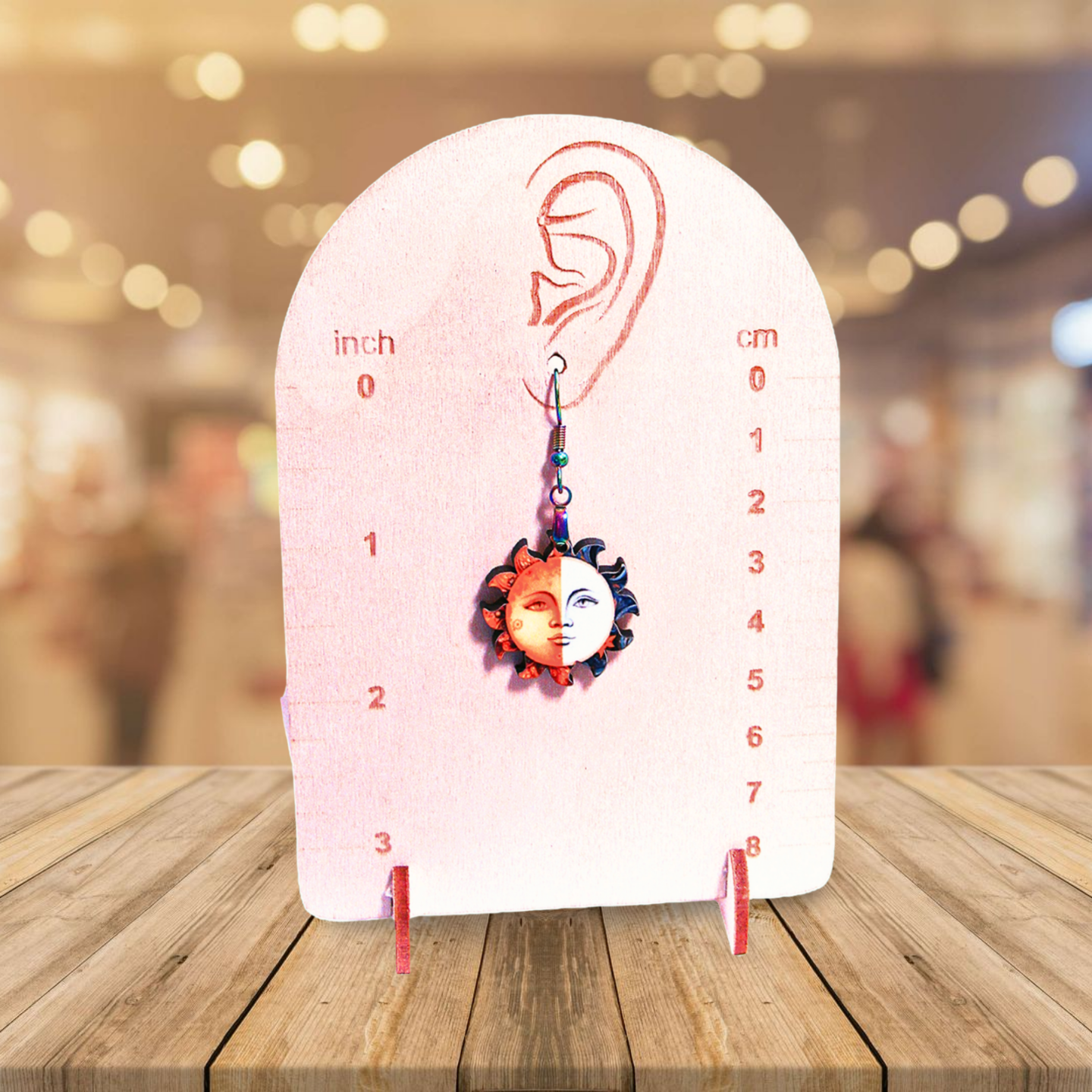 Sun Shaped Sublimated Earrings1 inch
