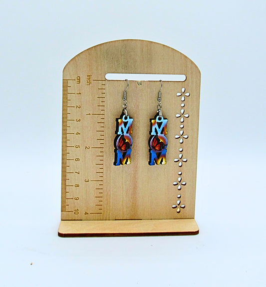 MDF-Mom Shaped Sublimated Earrings 1.5 inch