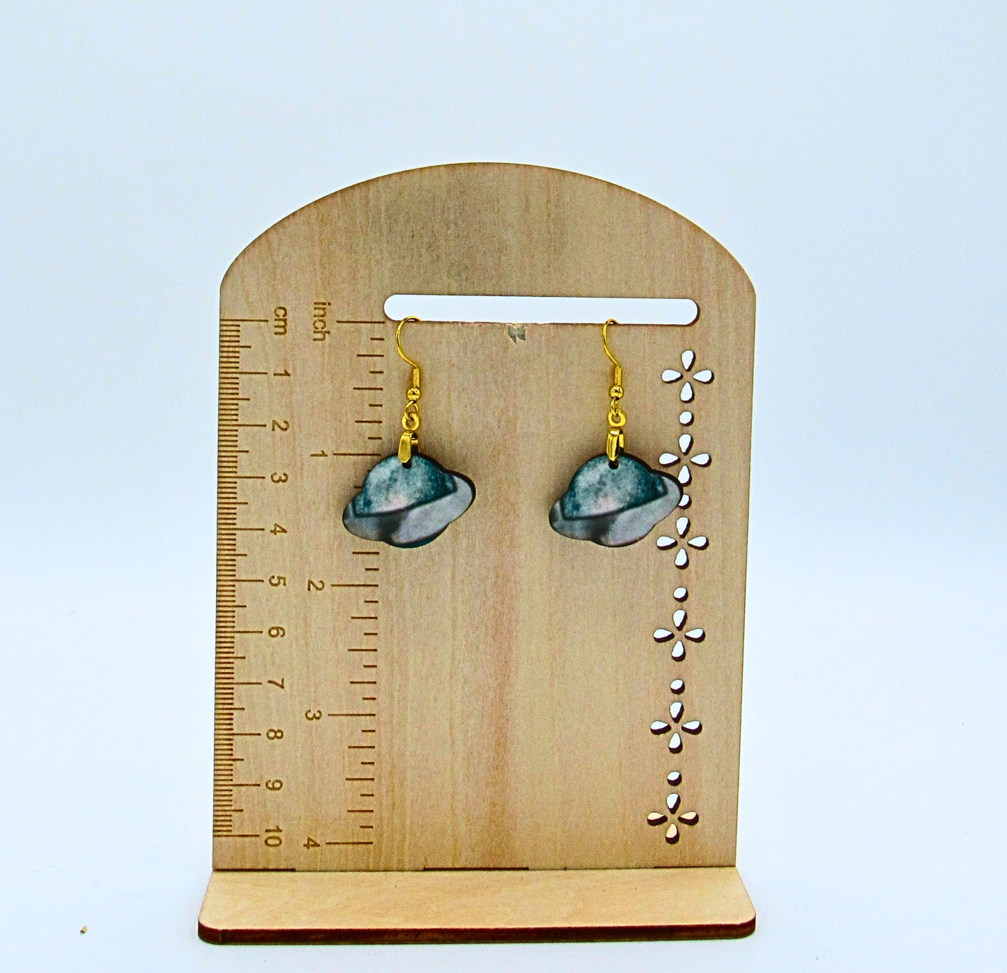 MDF-Planet Shaped Sublimated Earrings 1 inch