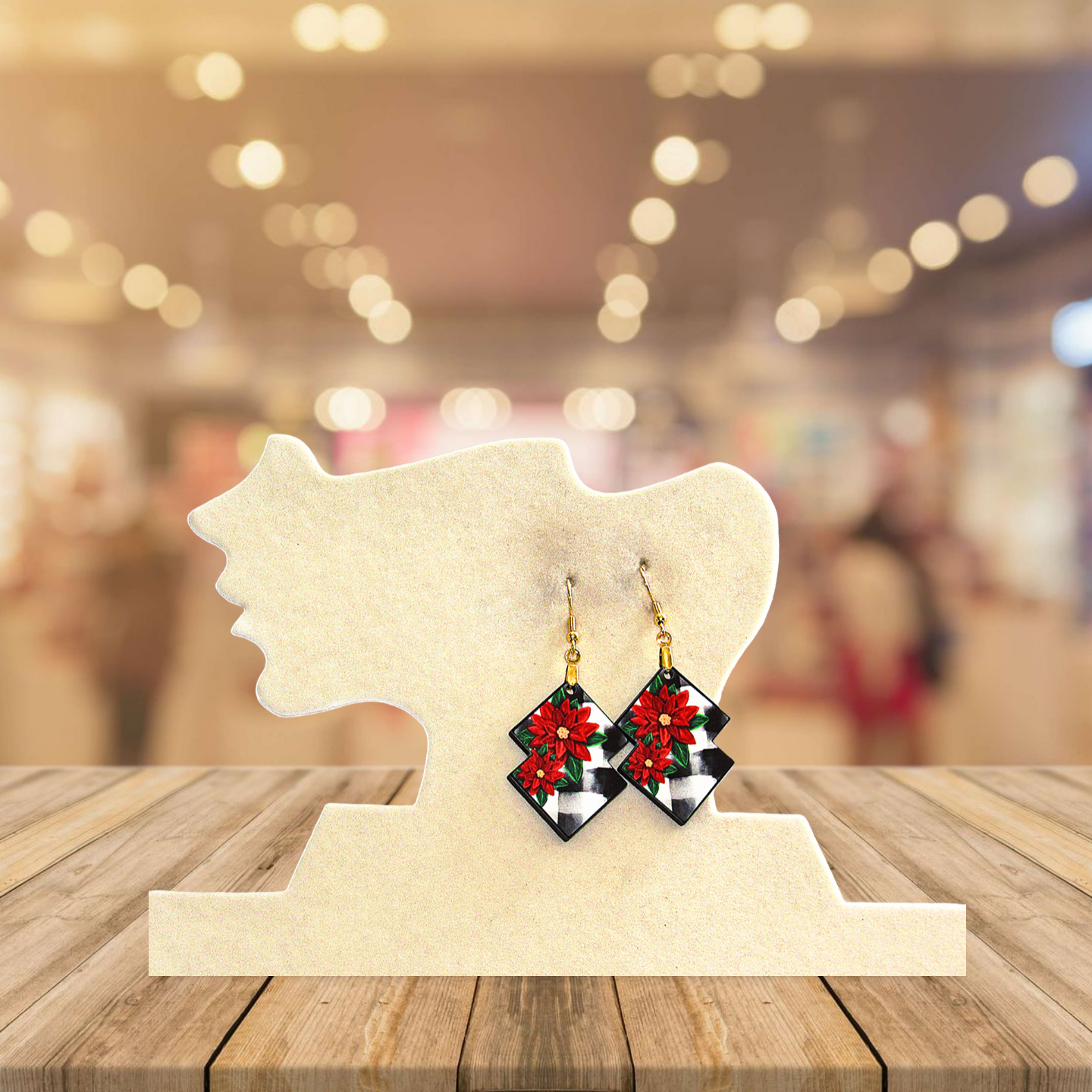 Double Boho Shaped Sublimated Earrings