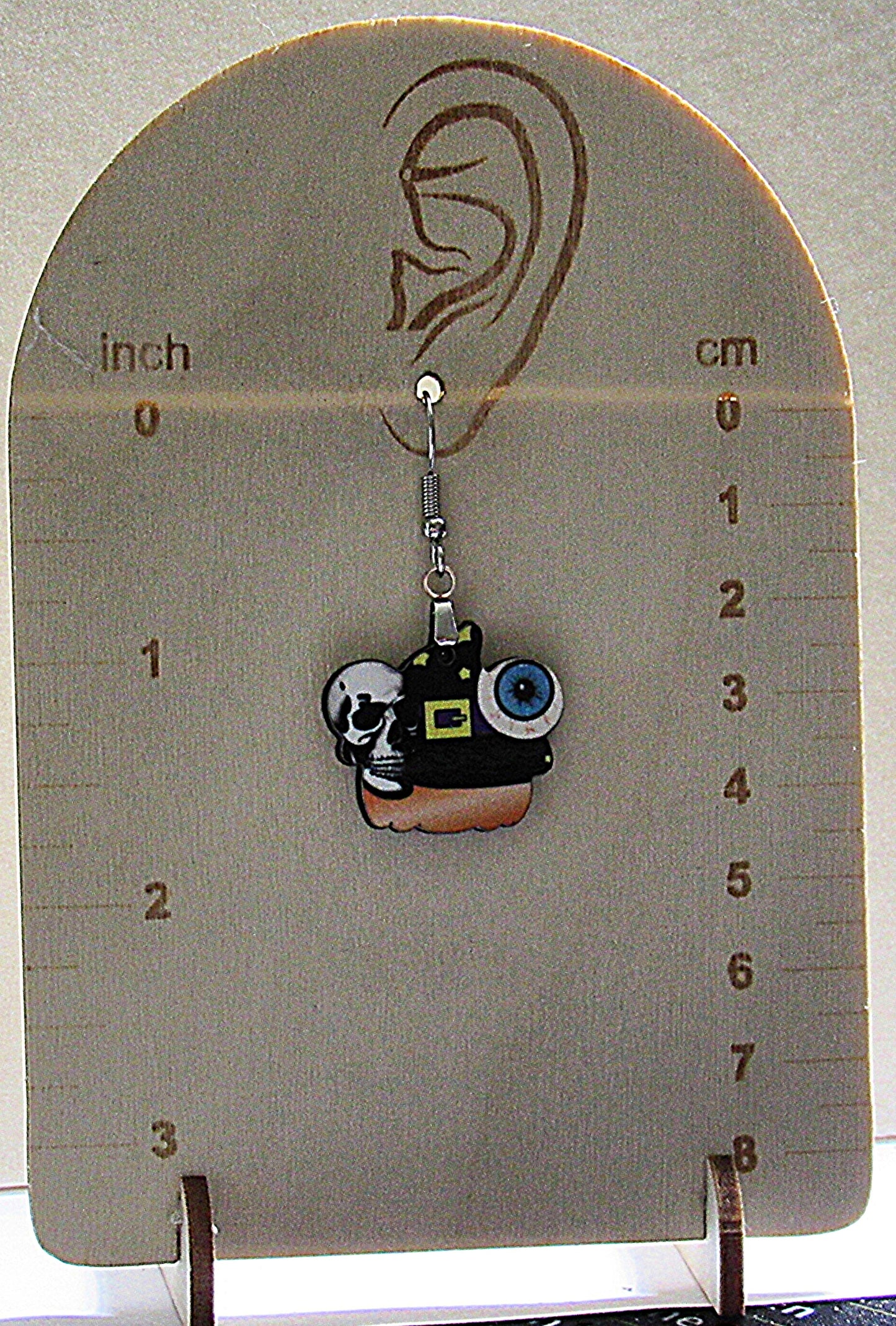 Pumpkin Shaped Witch Earring 1 inch