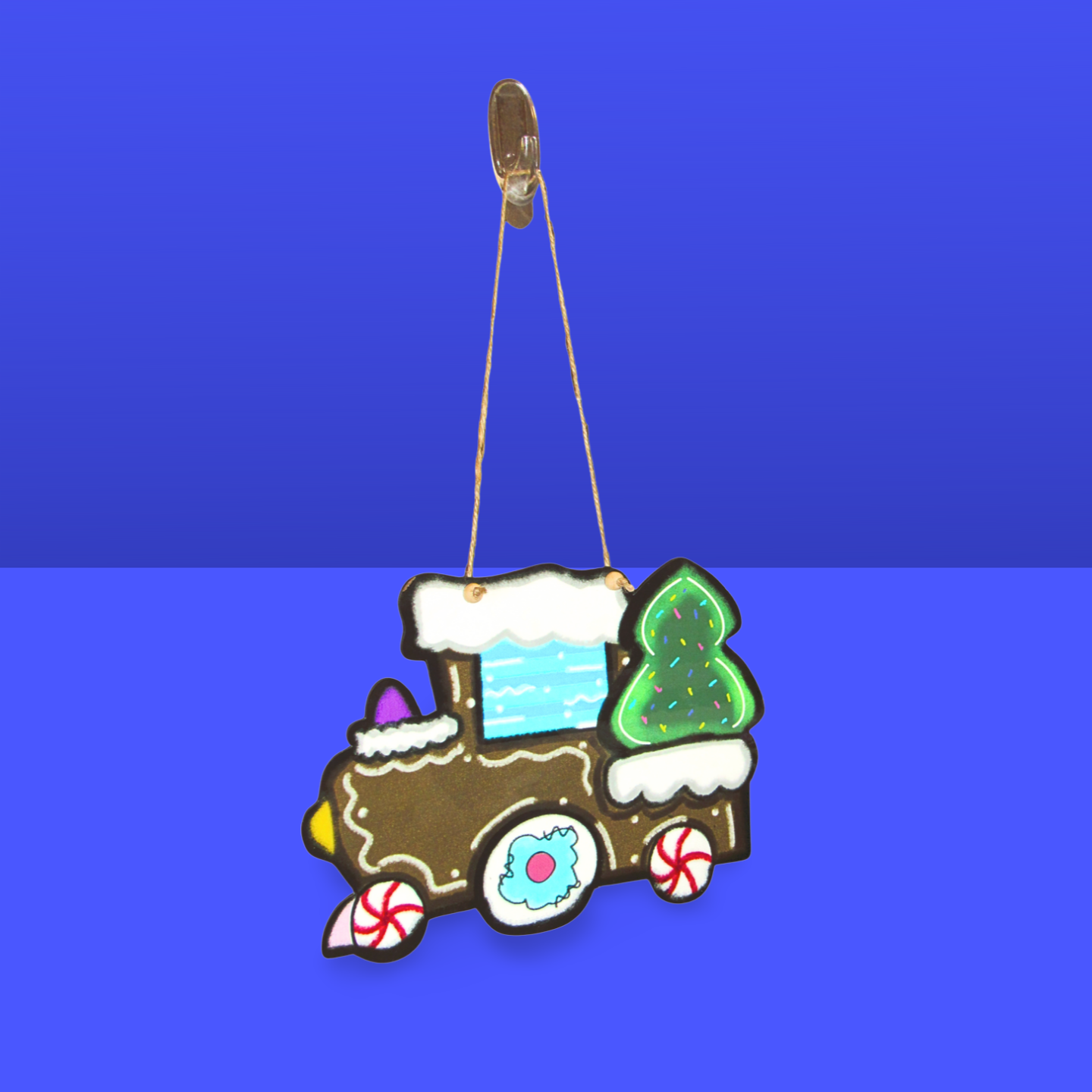 Gingerbread Train Shaped Door Hanger