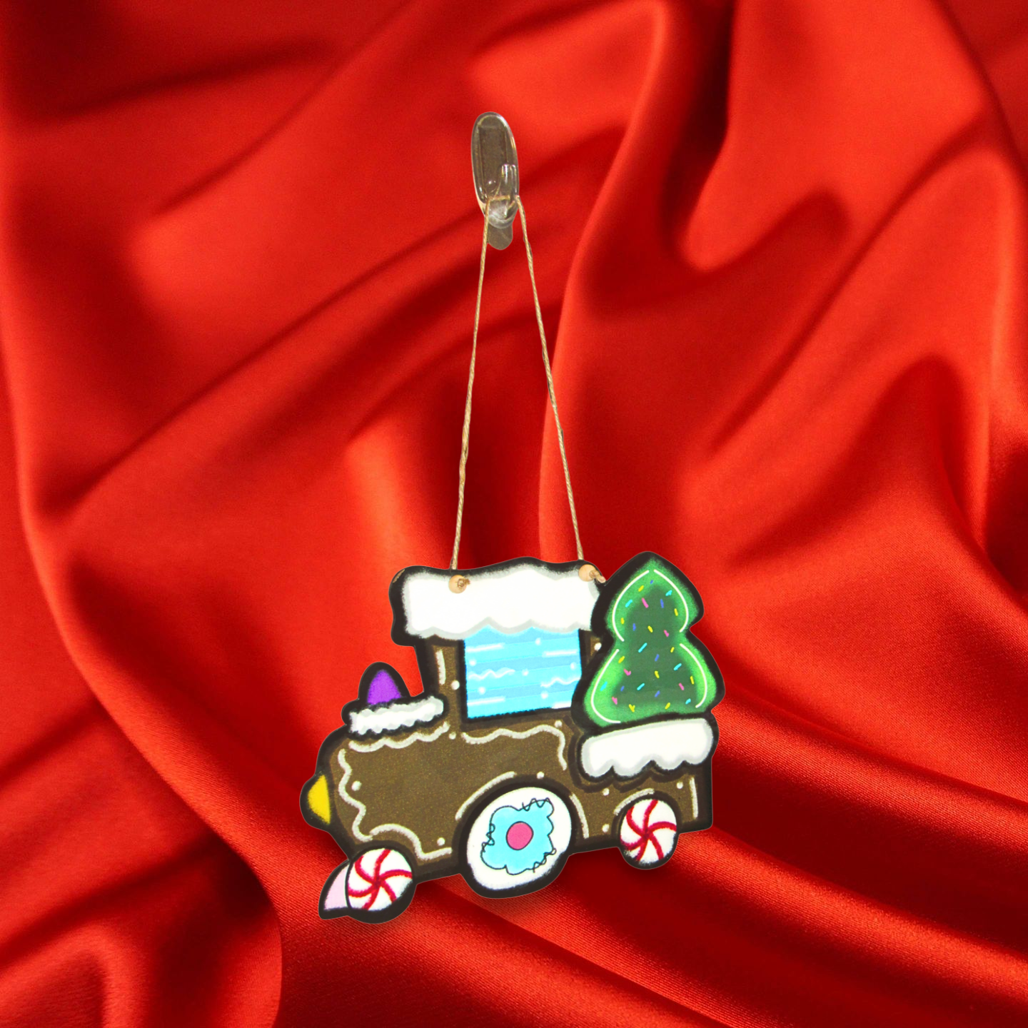 Gingerbread Train Shaped Door Hanger