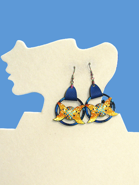 Round Celestial Shaped Sublimated Earrings 1.5 inch